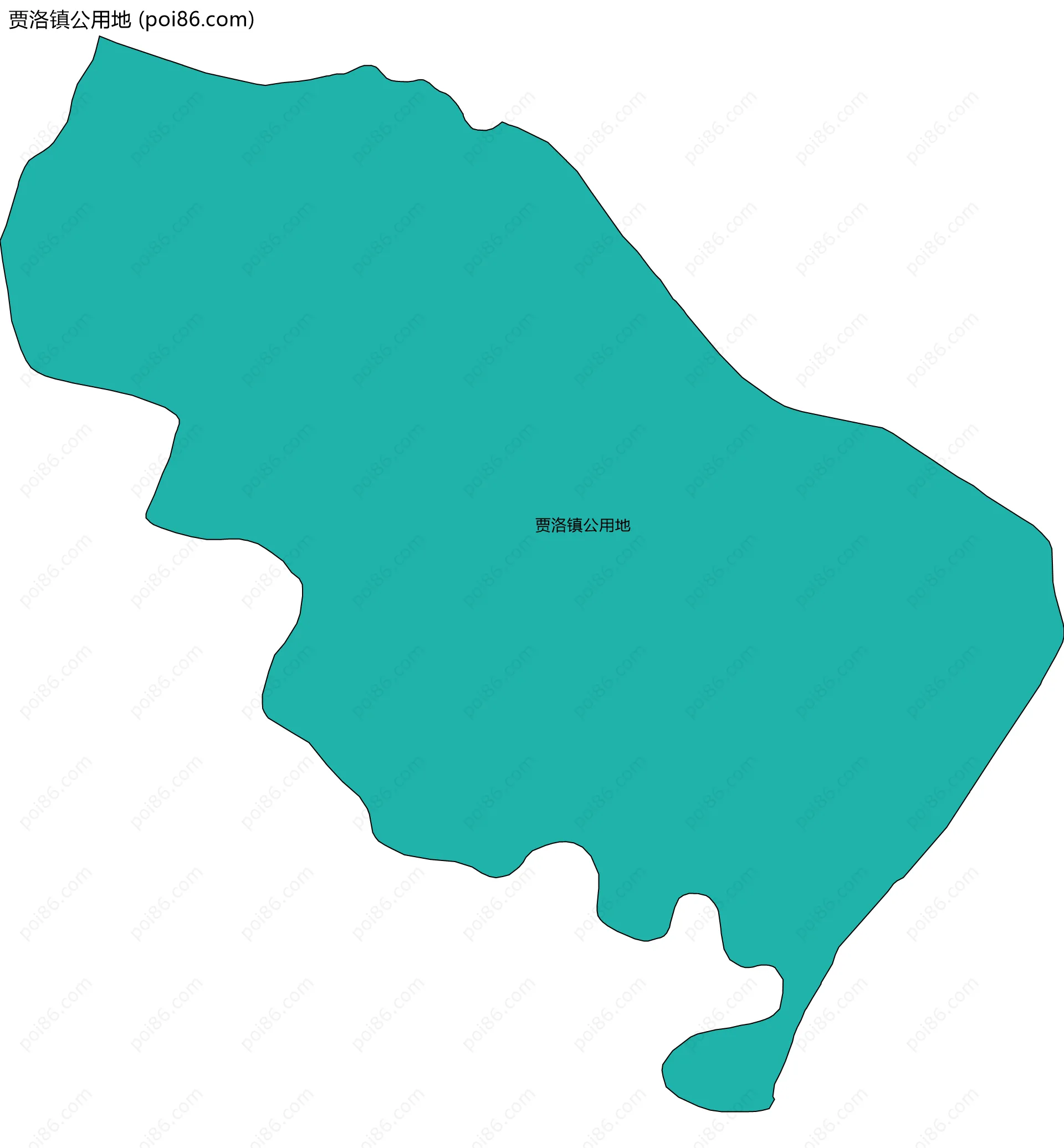 贾洛镇公用地边界地图