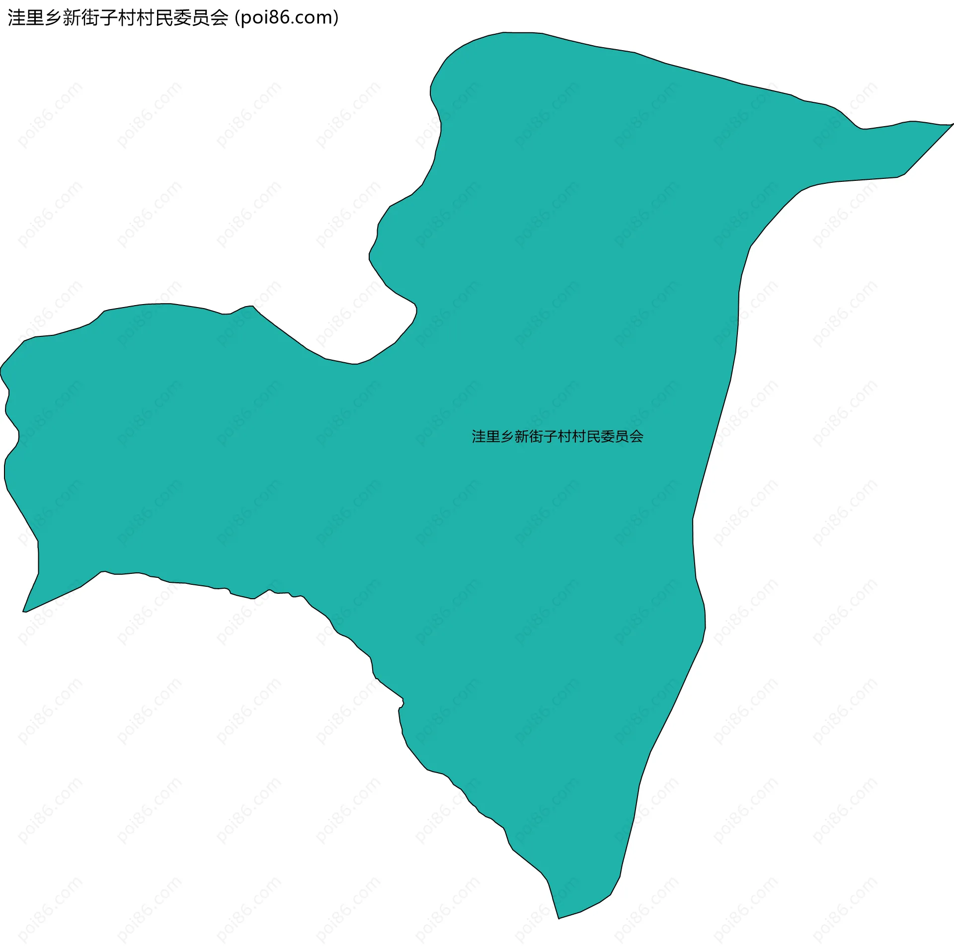 洼里乡新街子村村民委员会边界地图