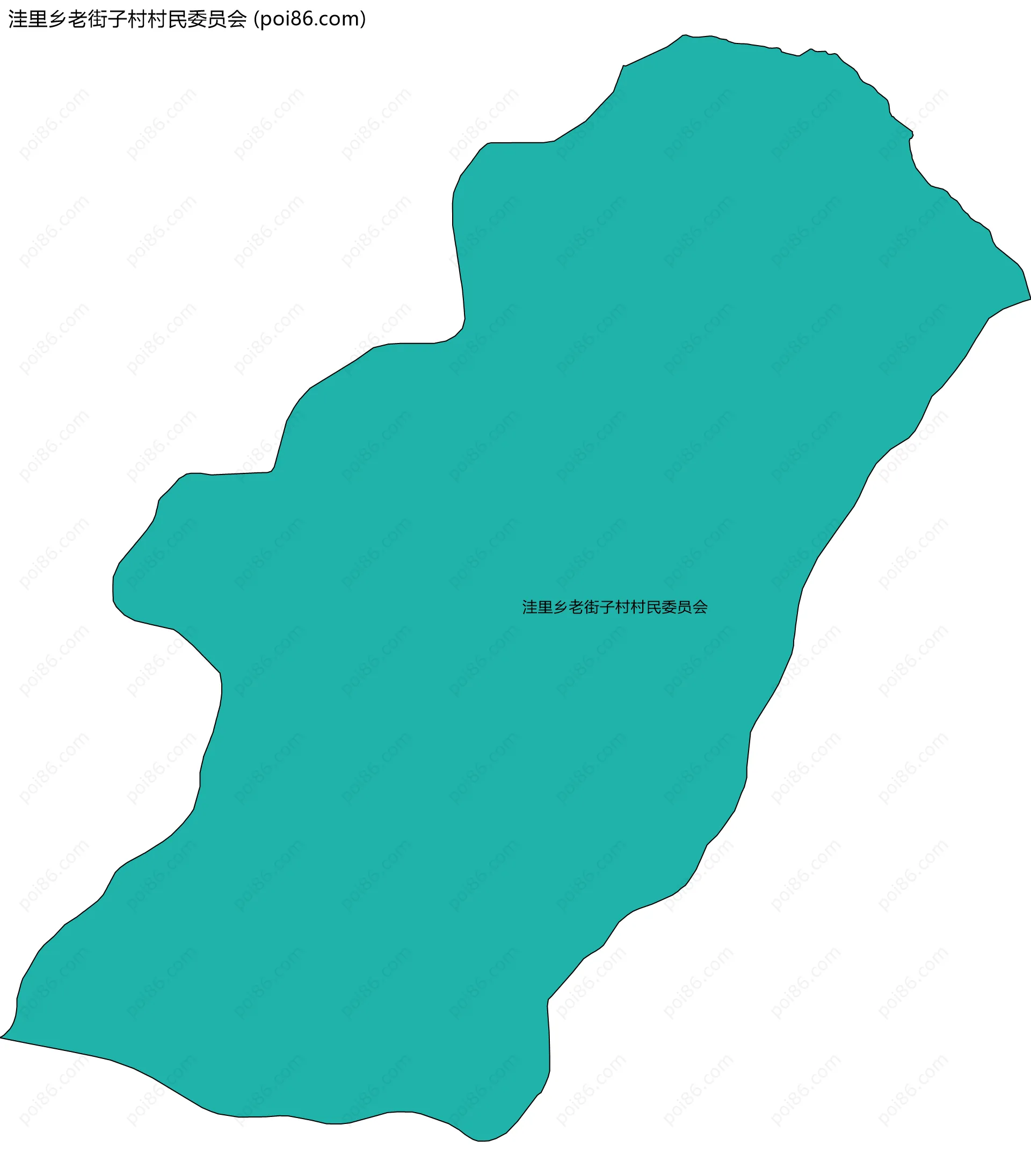 洼里乡老街子村村民委员会边界地图