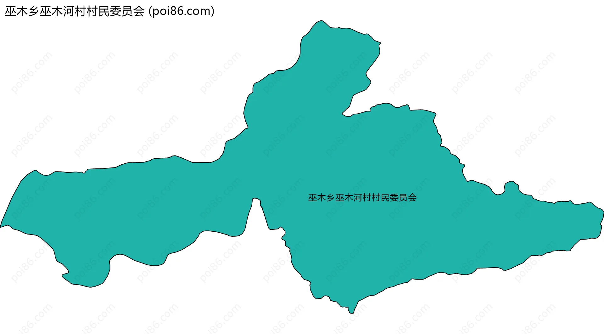 巫木乡巫木河村村民委员会边界地图