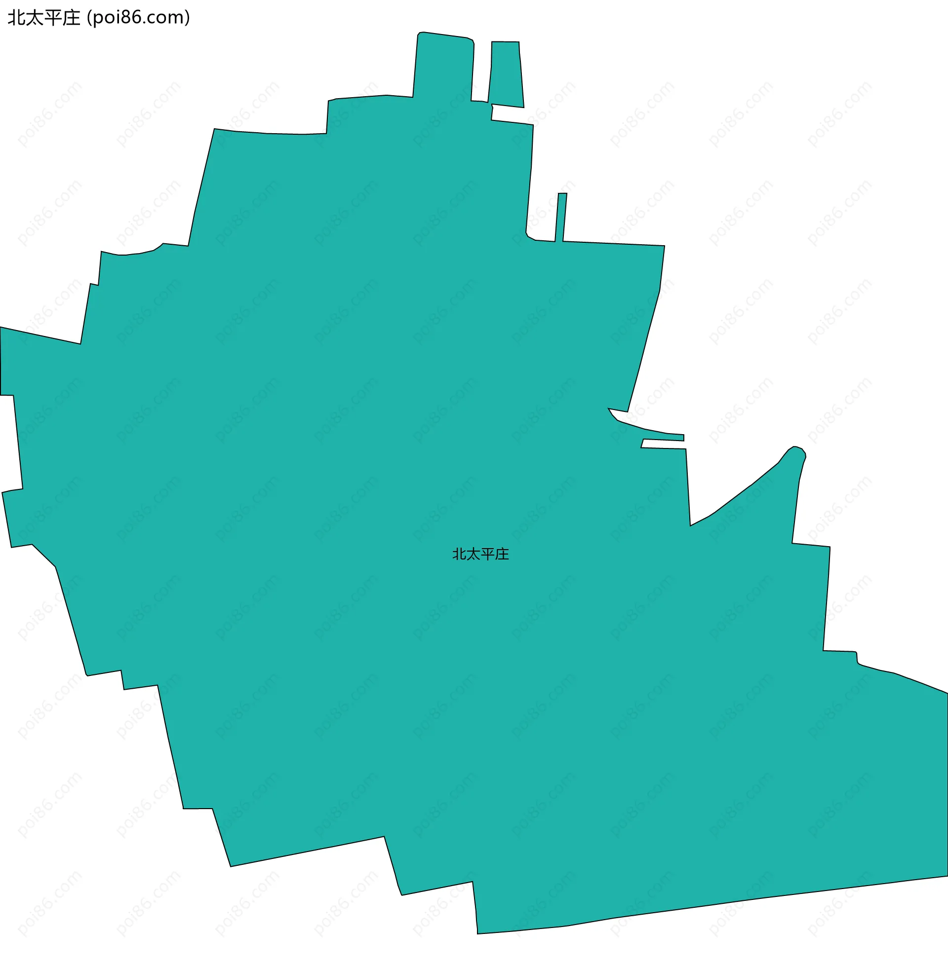 北太平庄边界地图