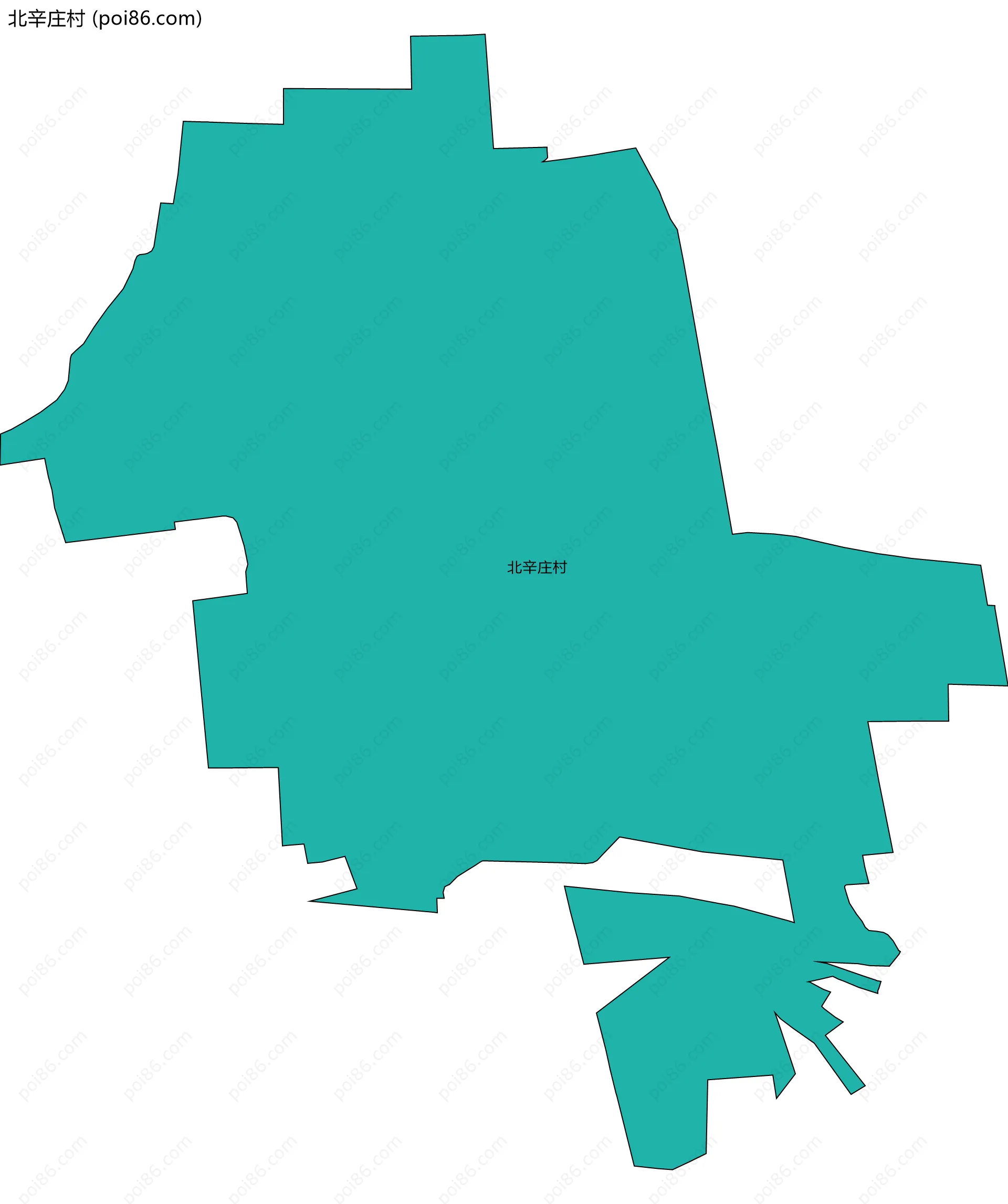 北辛庄村边界地图