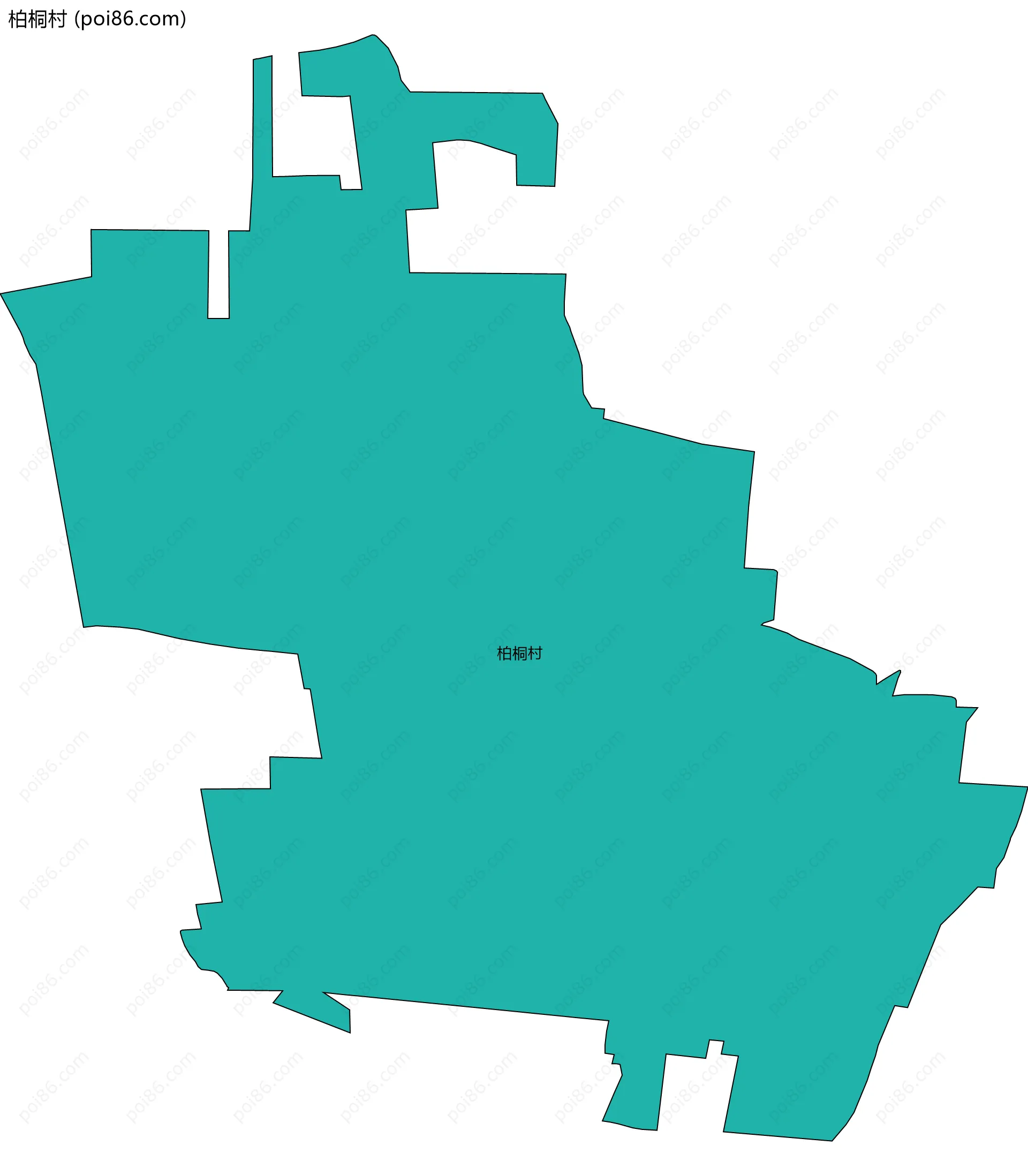 柏桐村边界地图