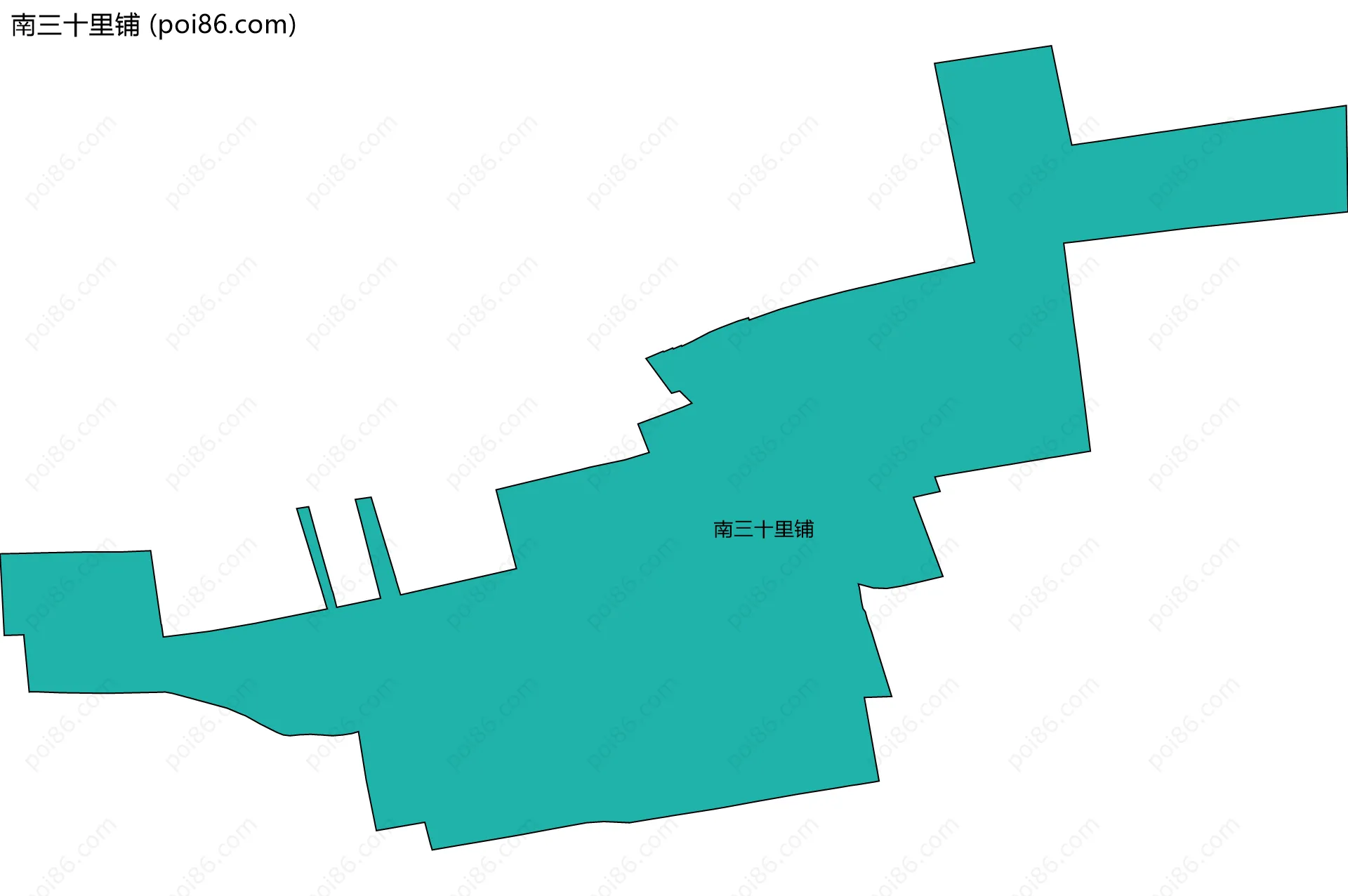 南三十里铺边界地图