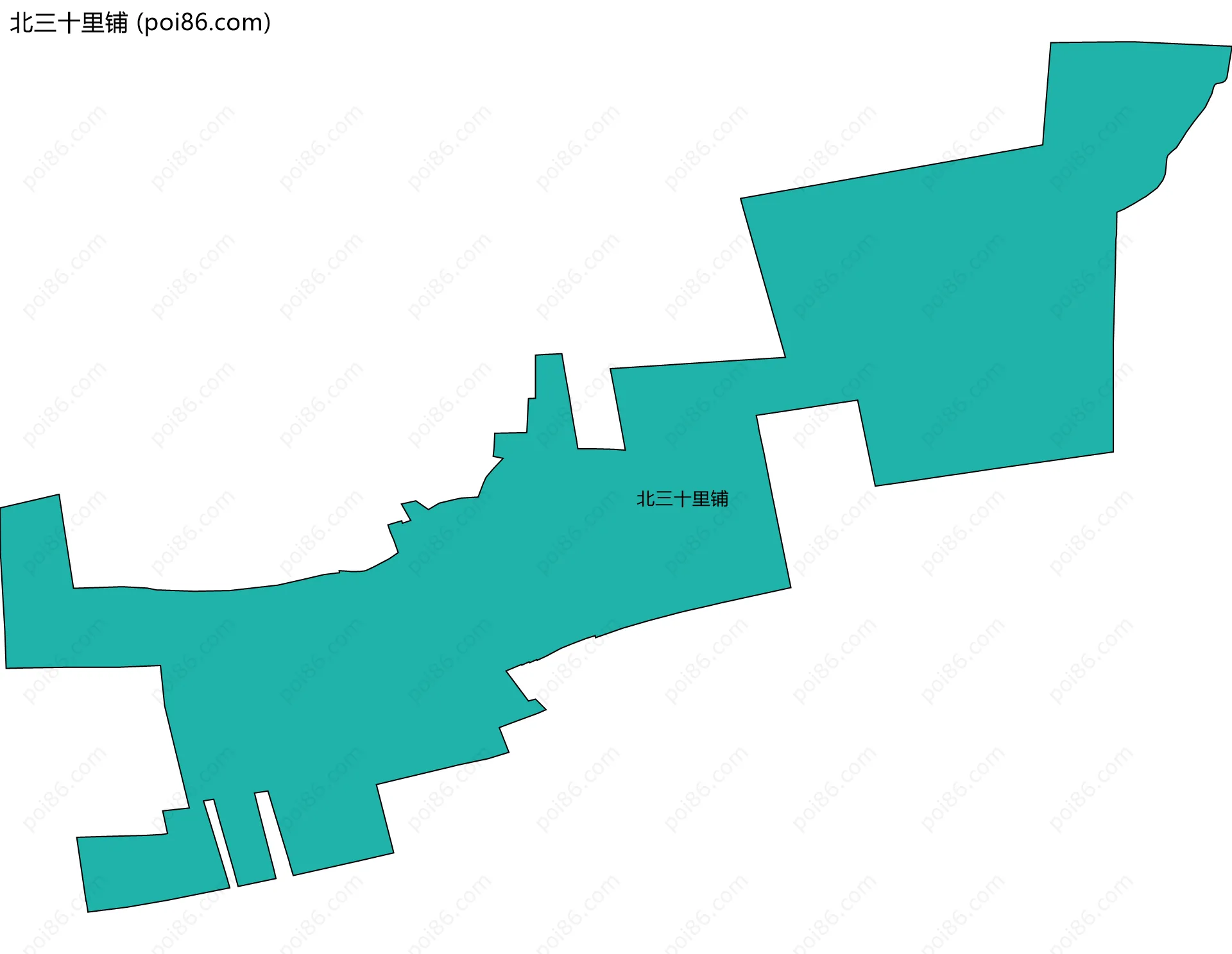 北三十里铺边界地图