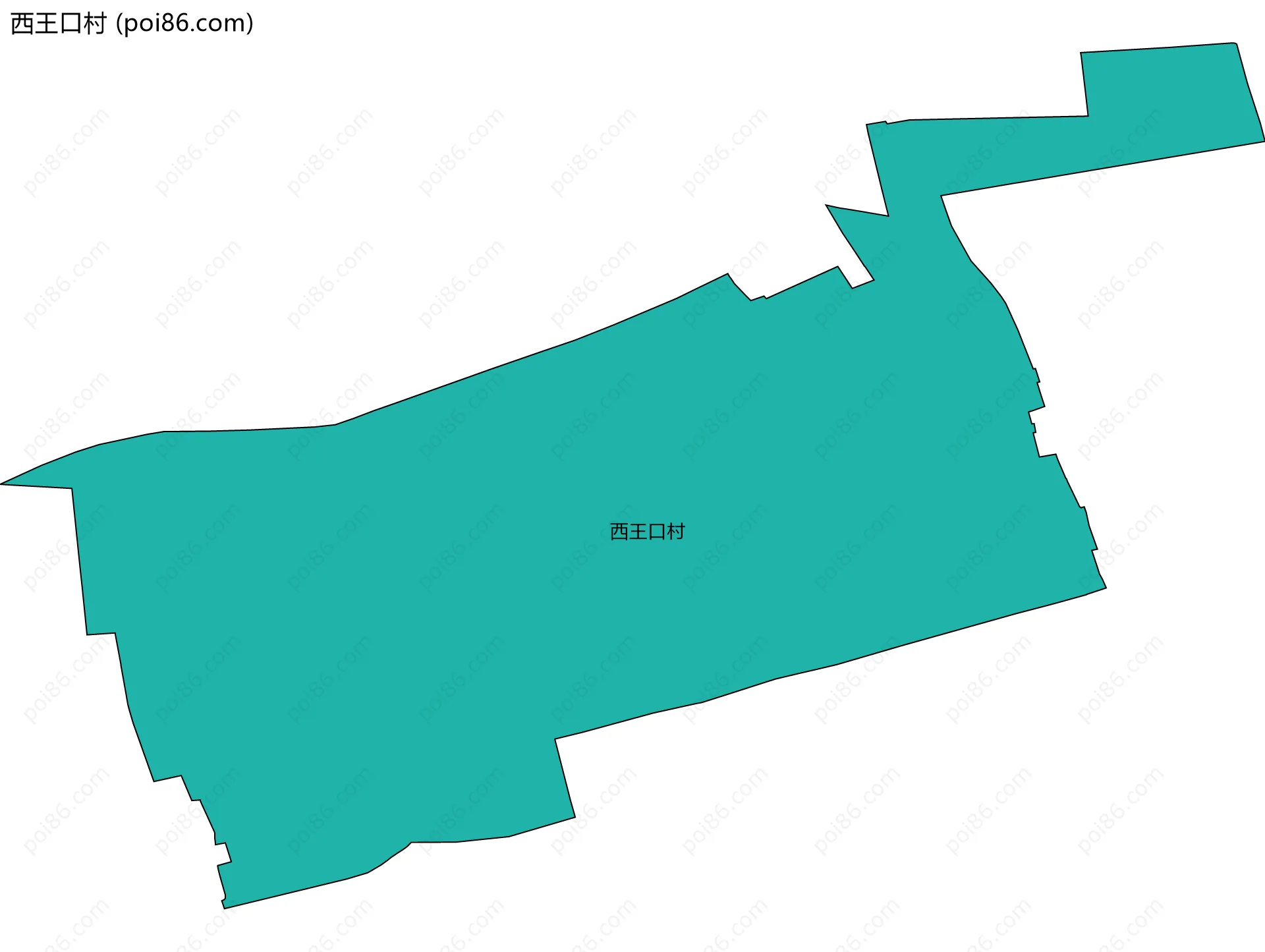 西王口村边界地图