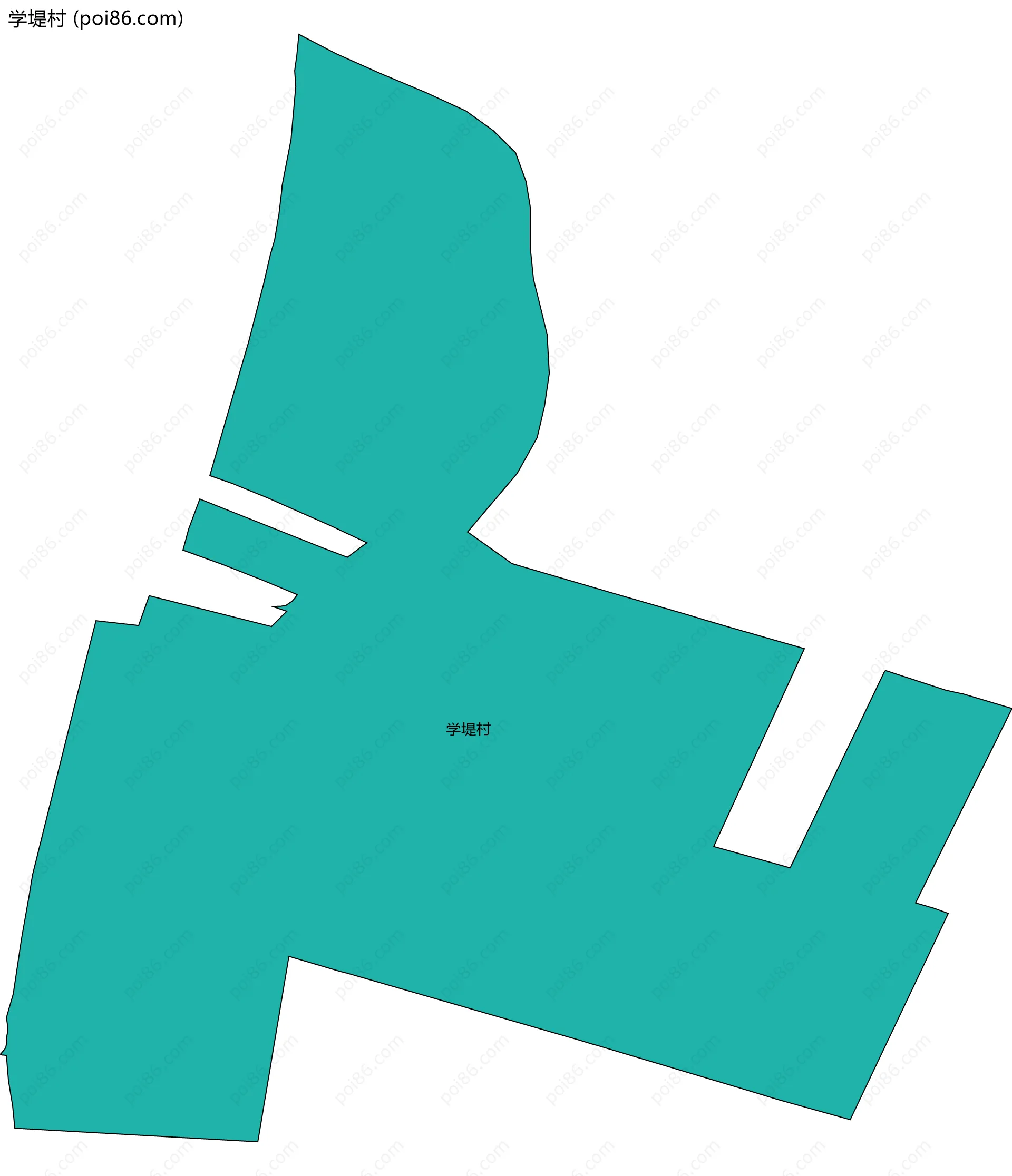 学堤村边界地图