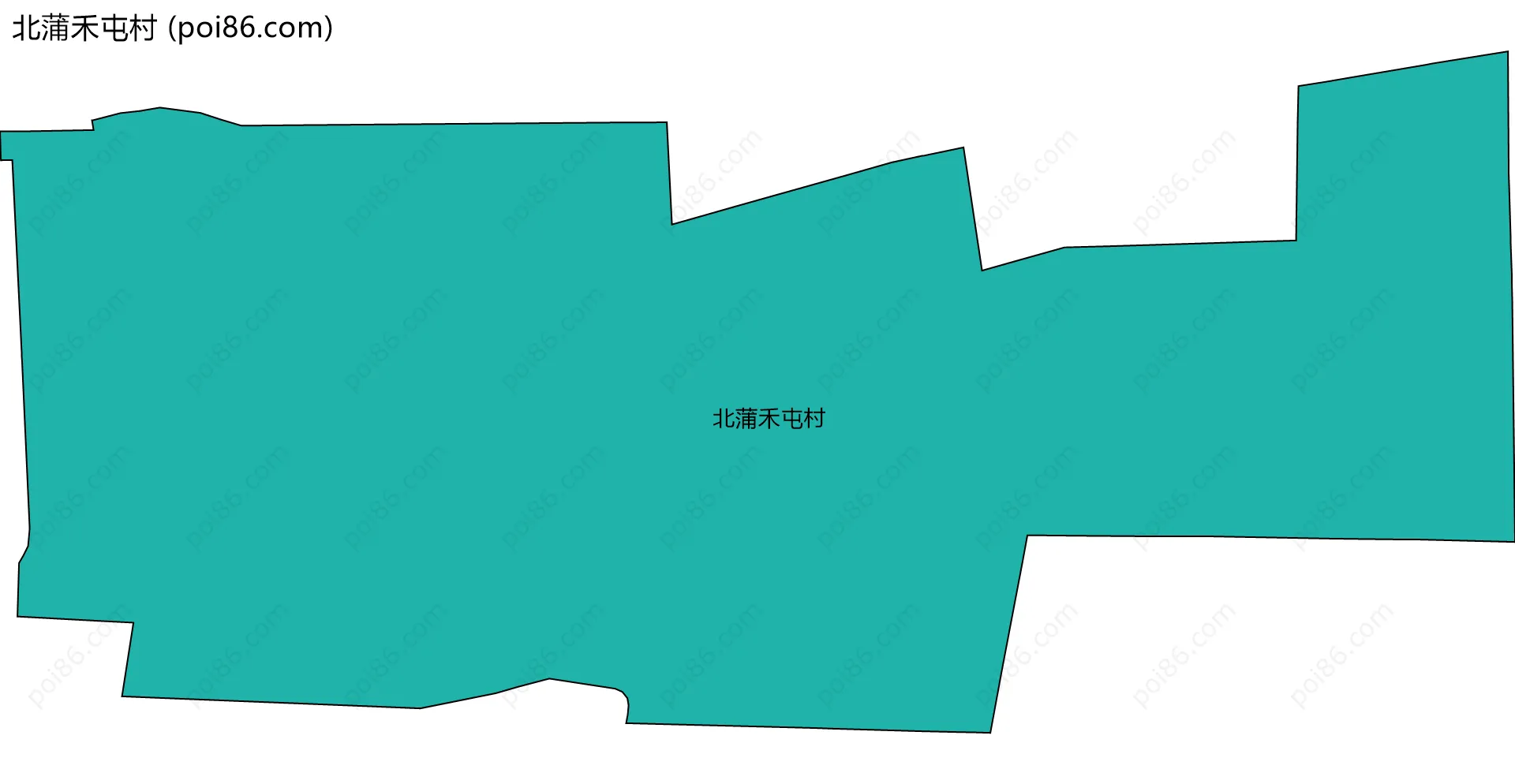 北蒲禾屯村边界地图