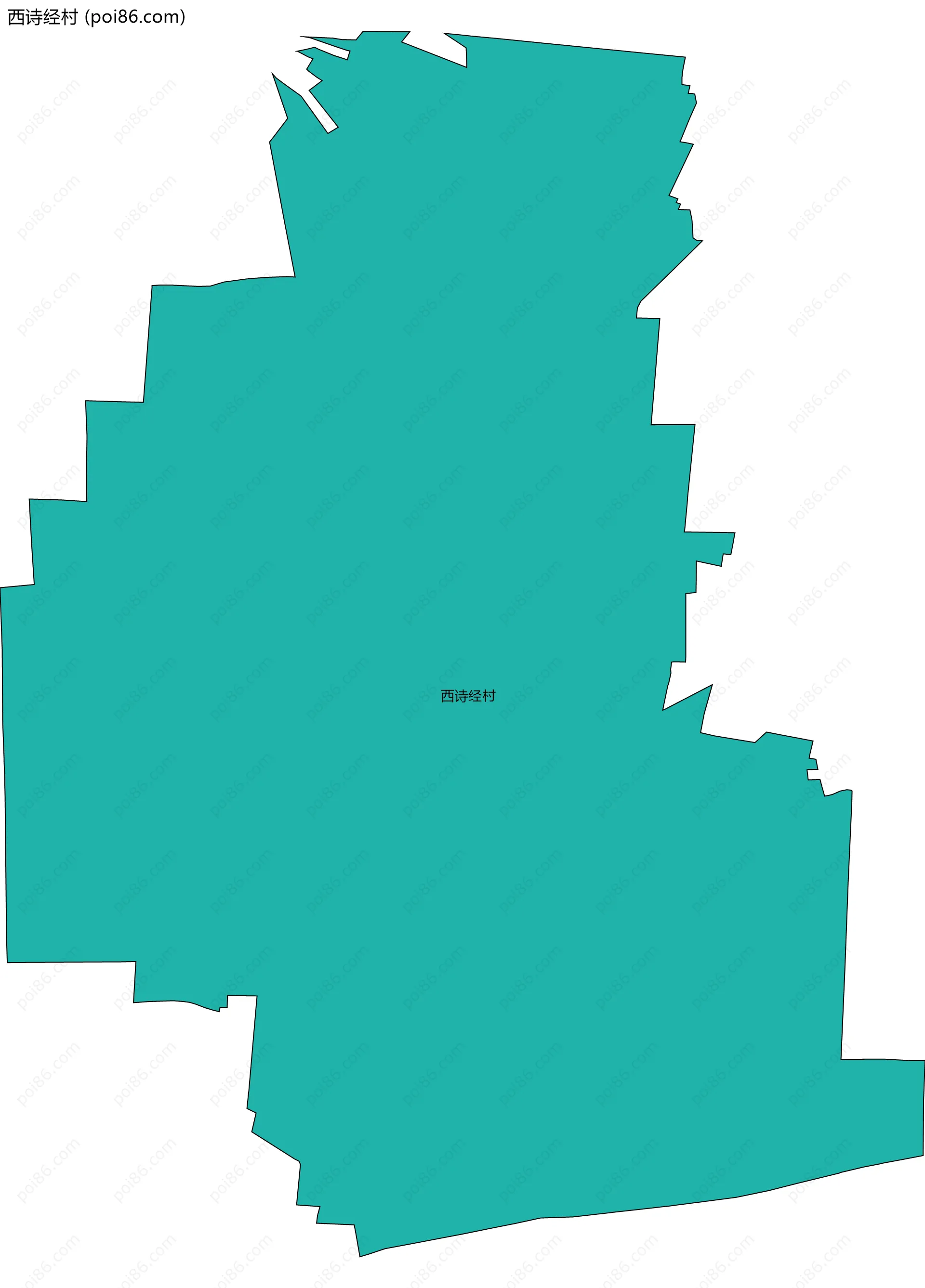西诗经村边界地图