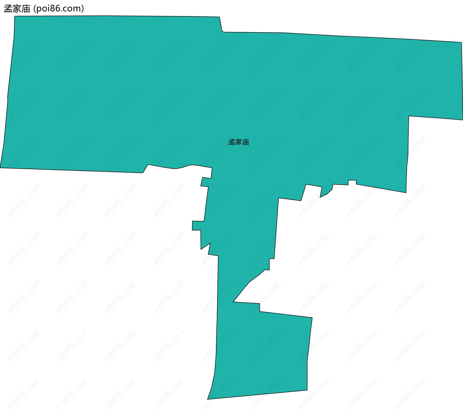 孟家庙边界地图