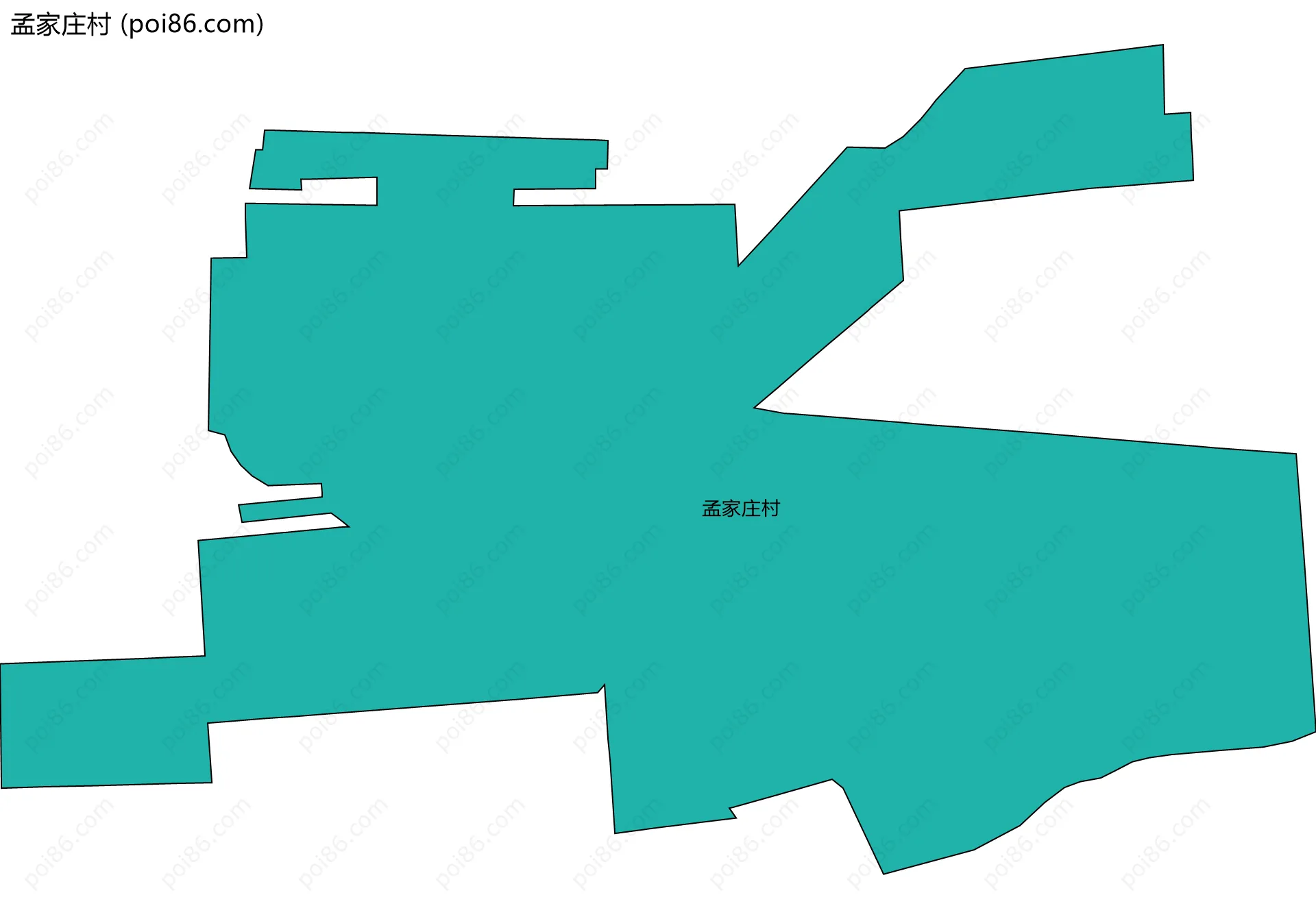 孟家庄村边界地图