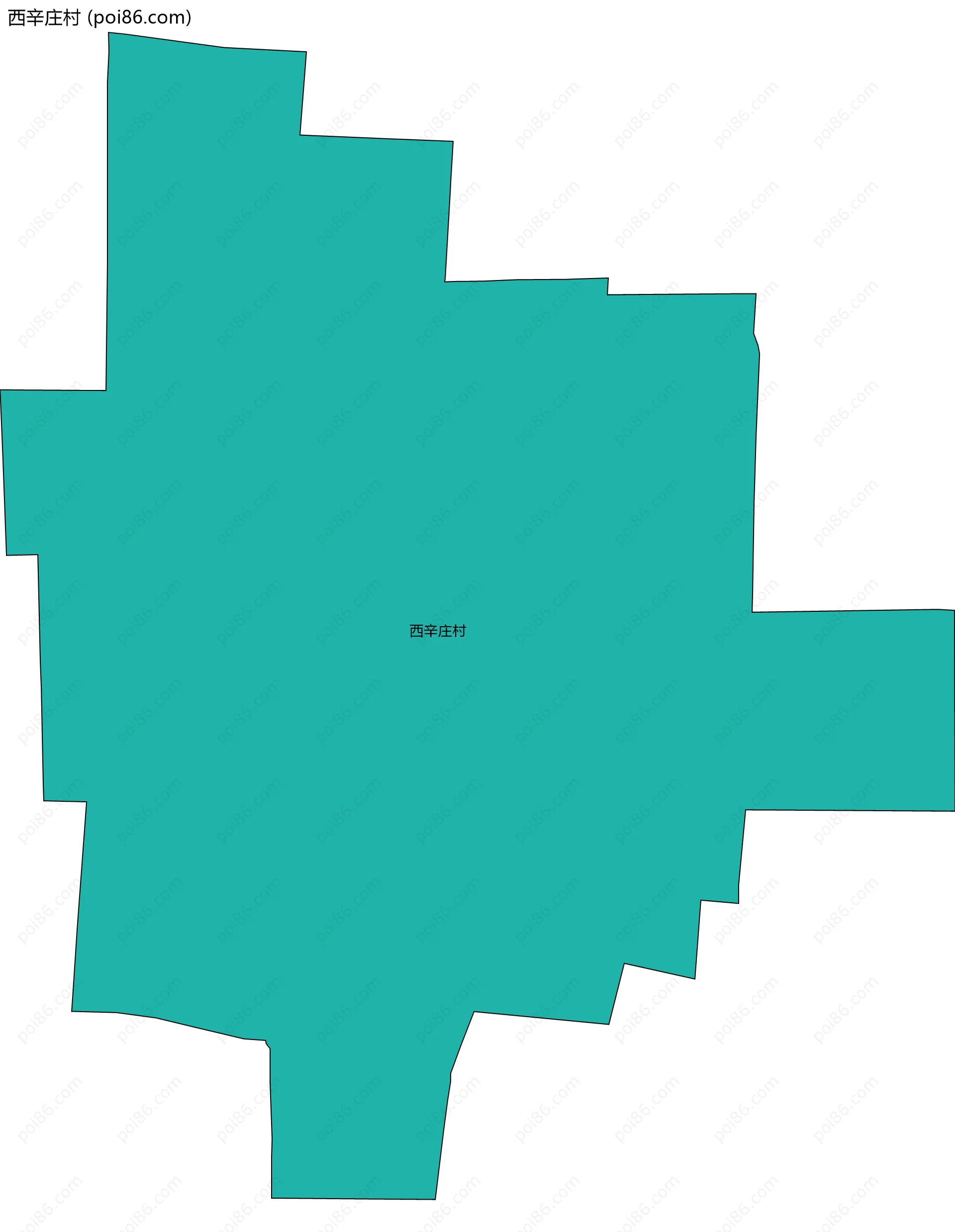 西辛庄村边界地图