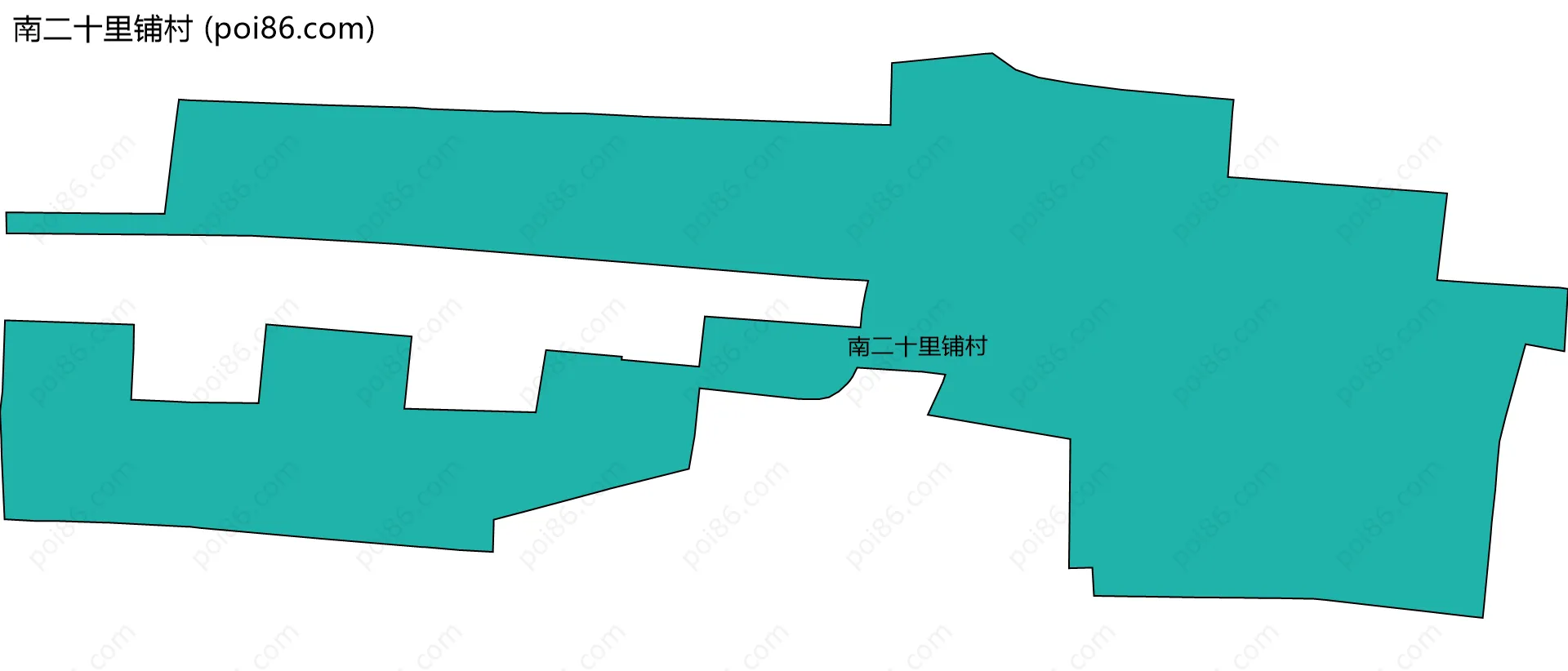南二十里铺村边界地图