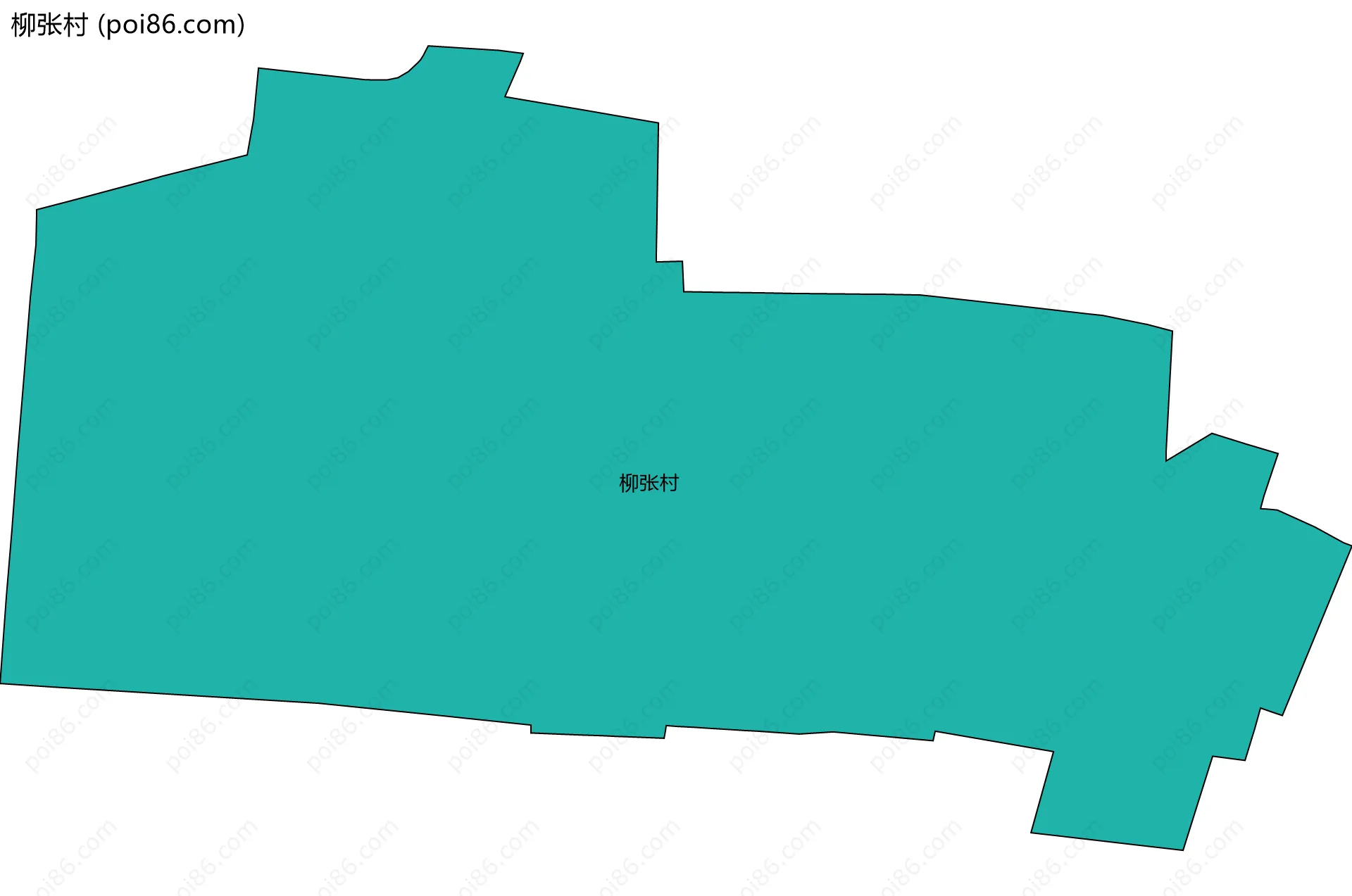柳张村边界地图