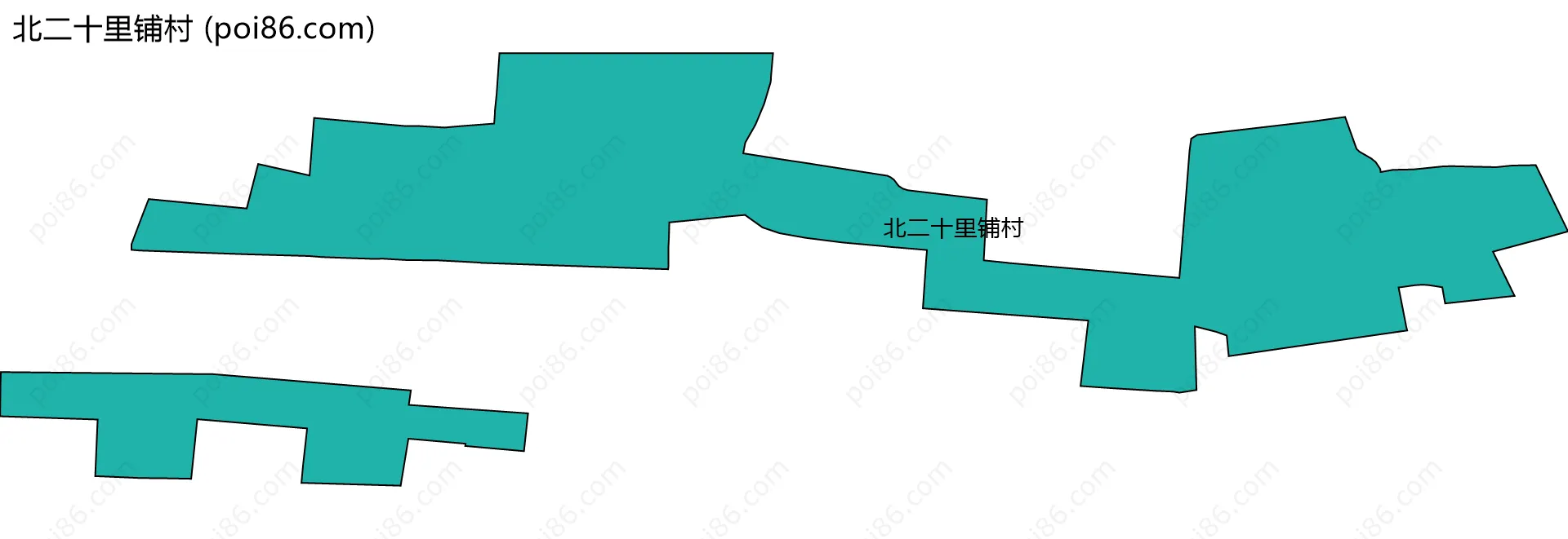 北二十里铺村边界地图
