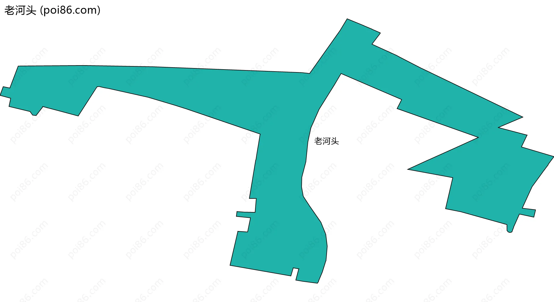 老河头边界地图