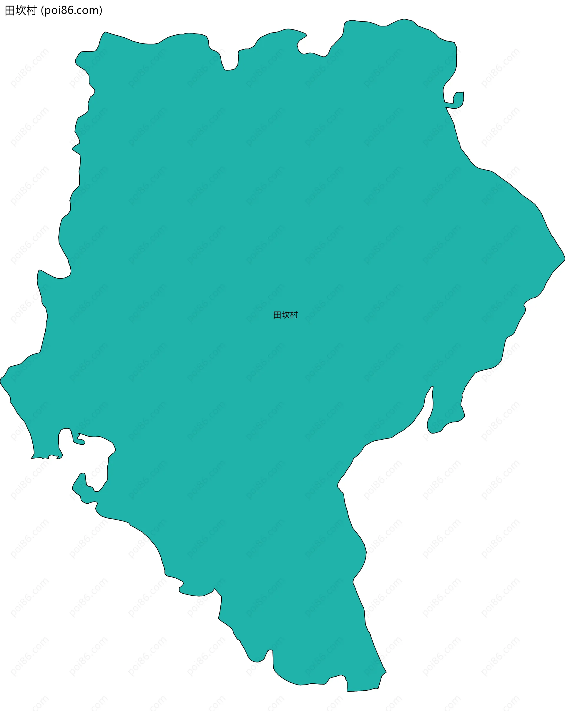 田坎村边界地图