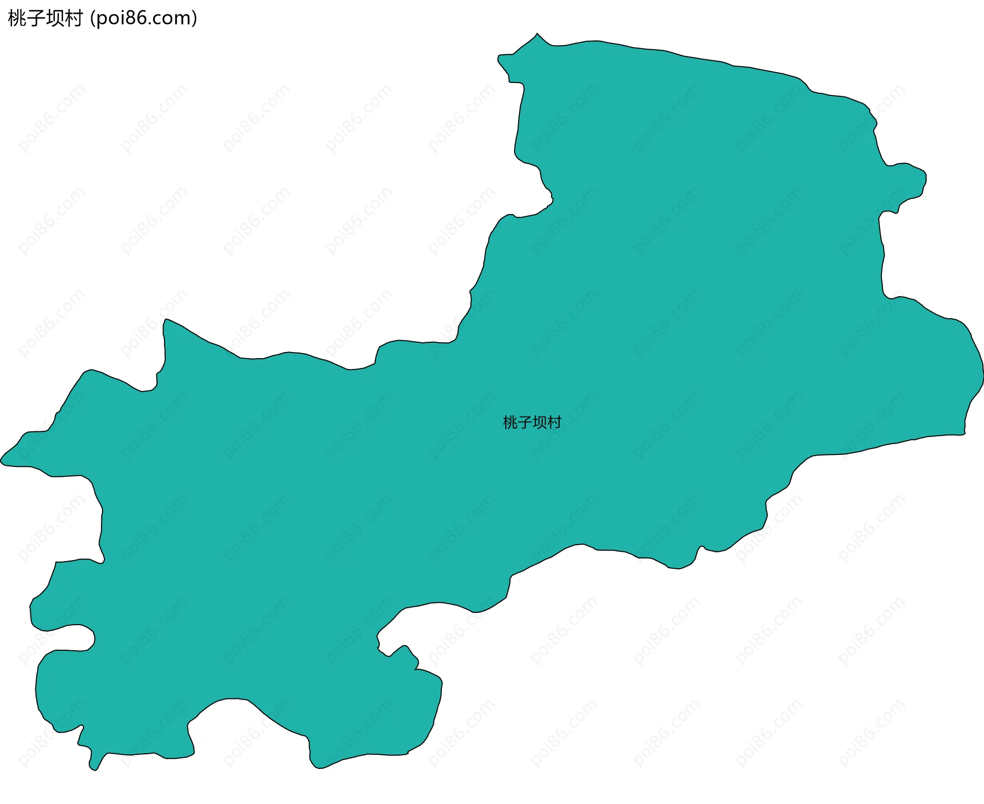 桃子坝村边界地图
