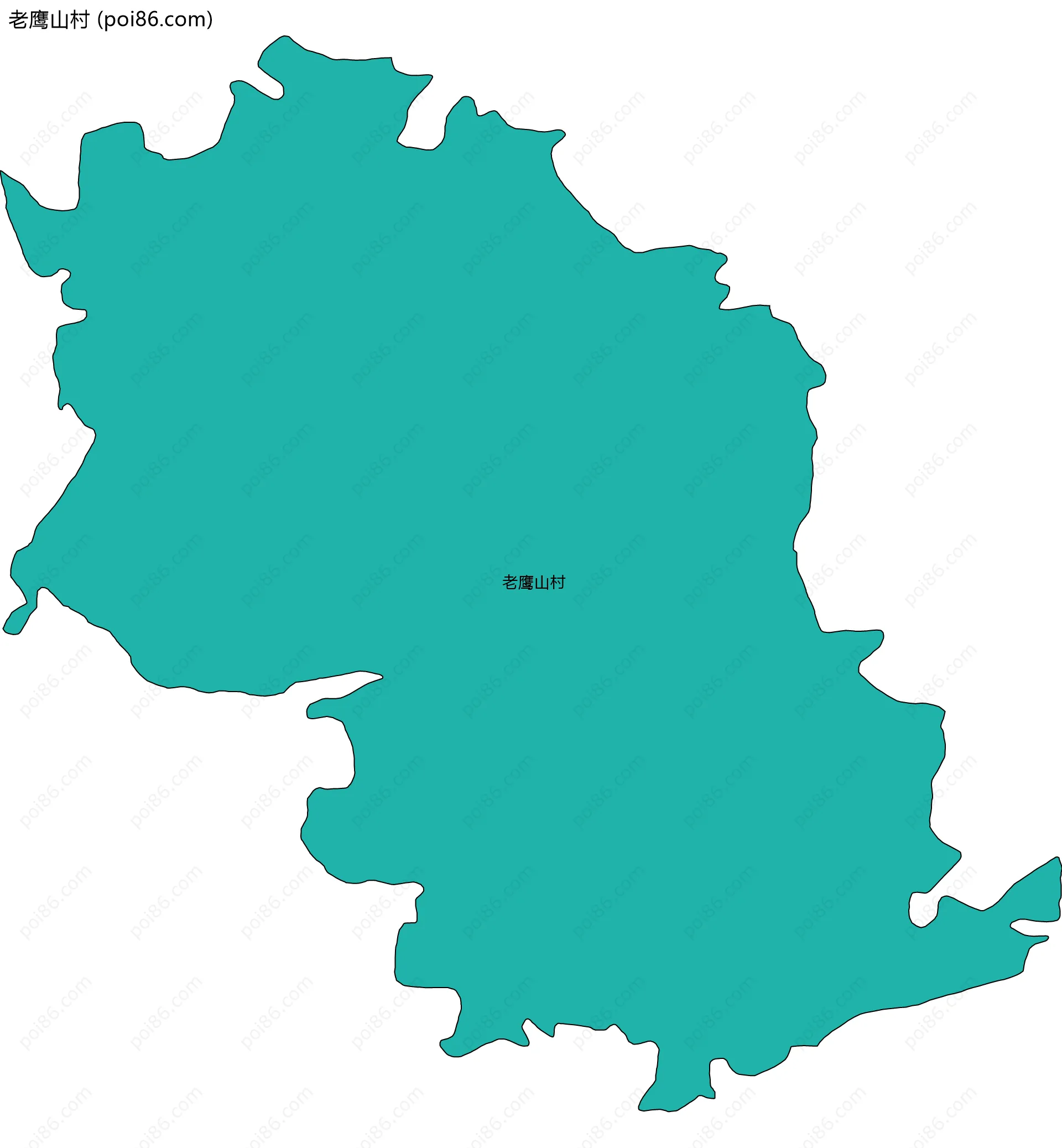 老鹰山村边界地图