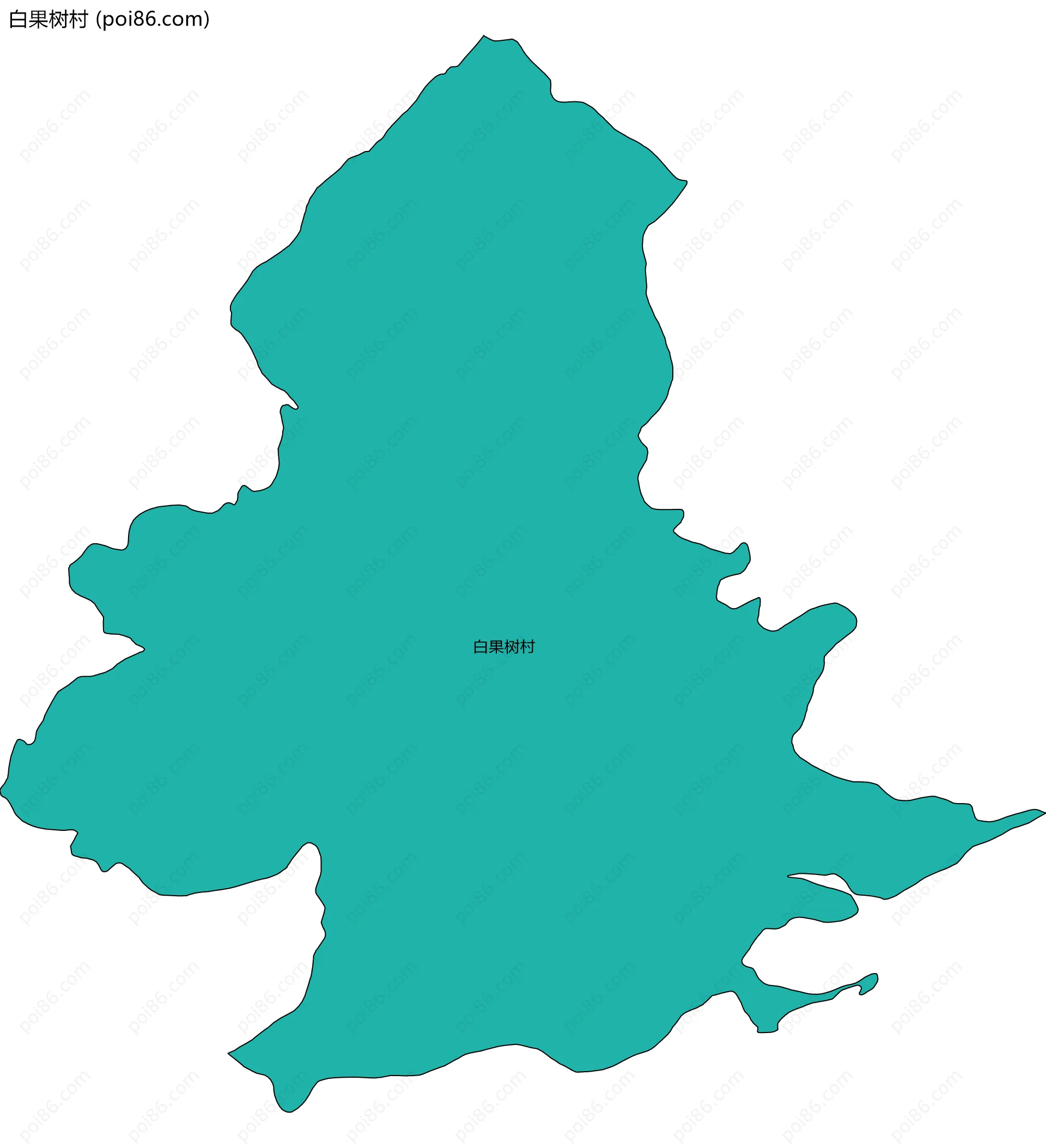 白果树村边界地图