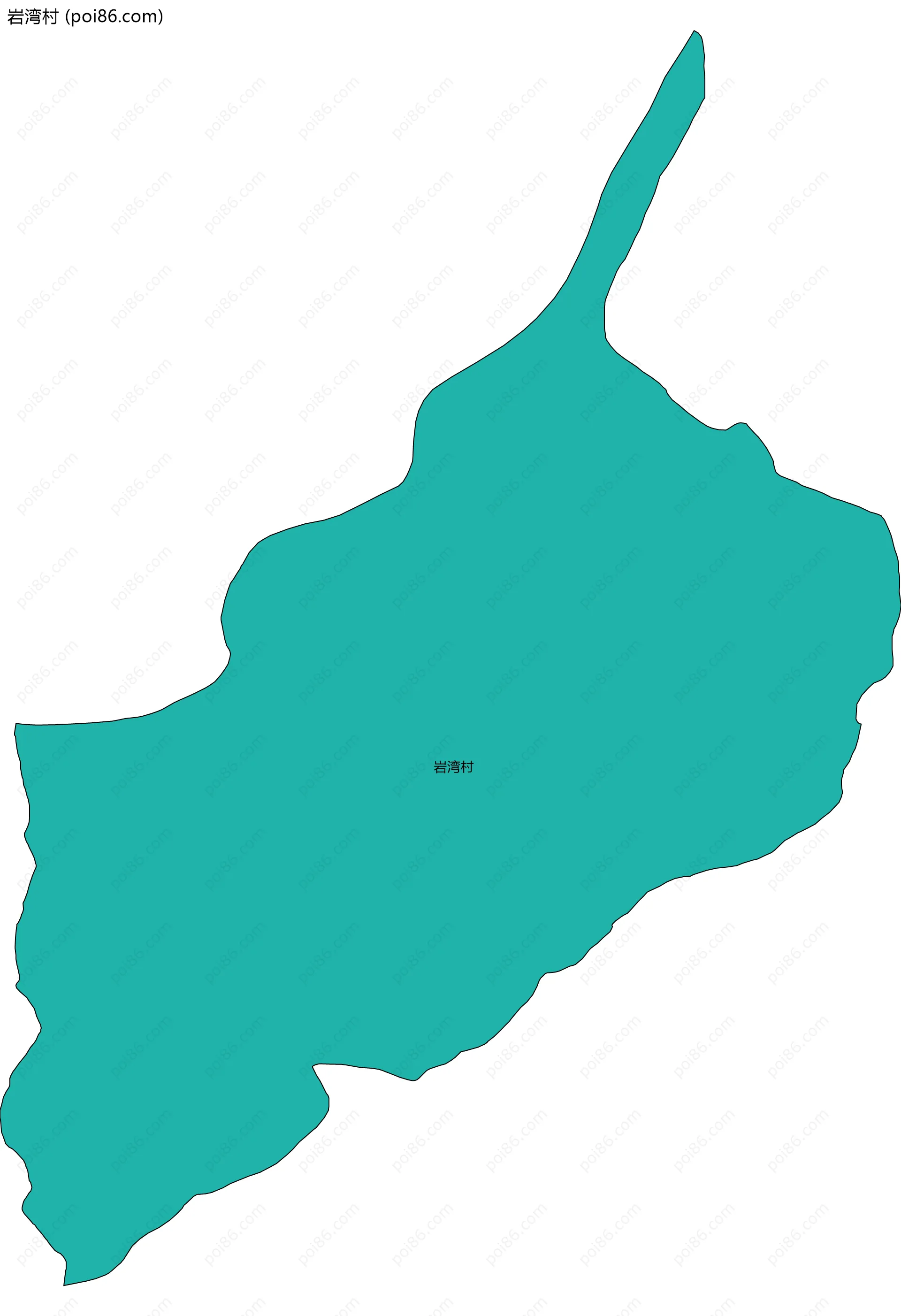 岩湾村边界地图