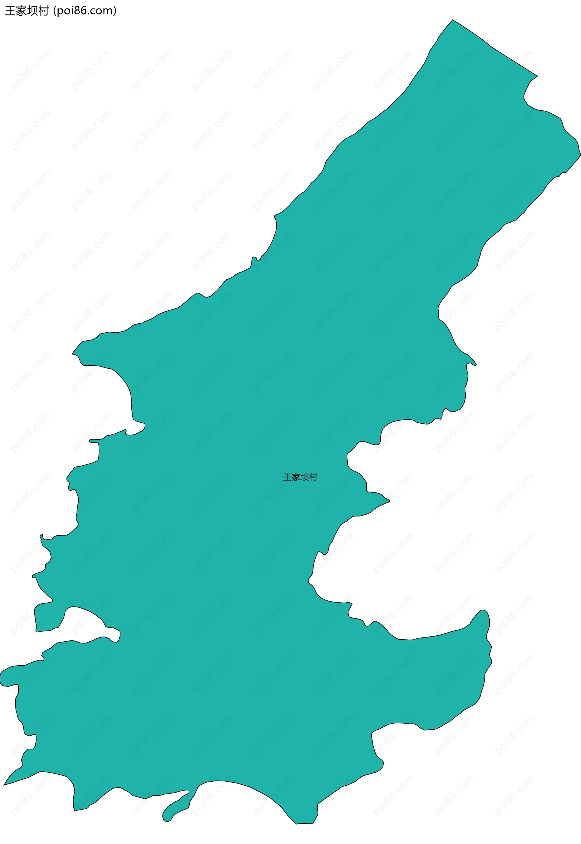 王家坝村边界地图