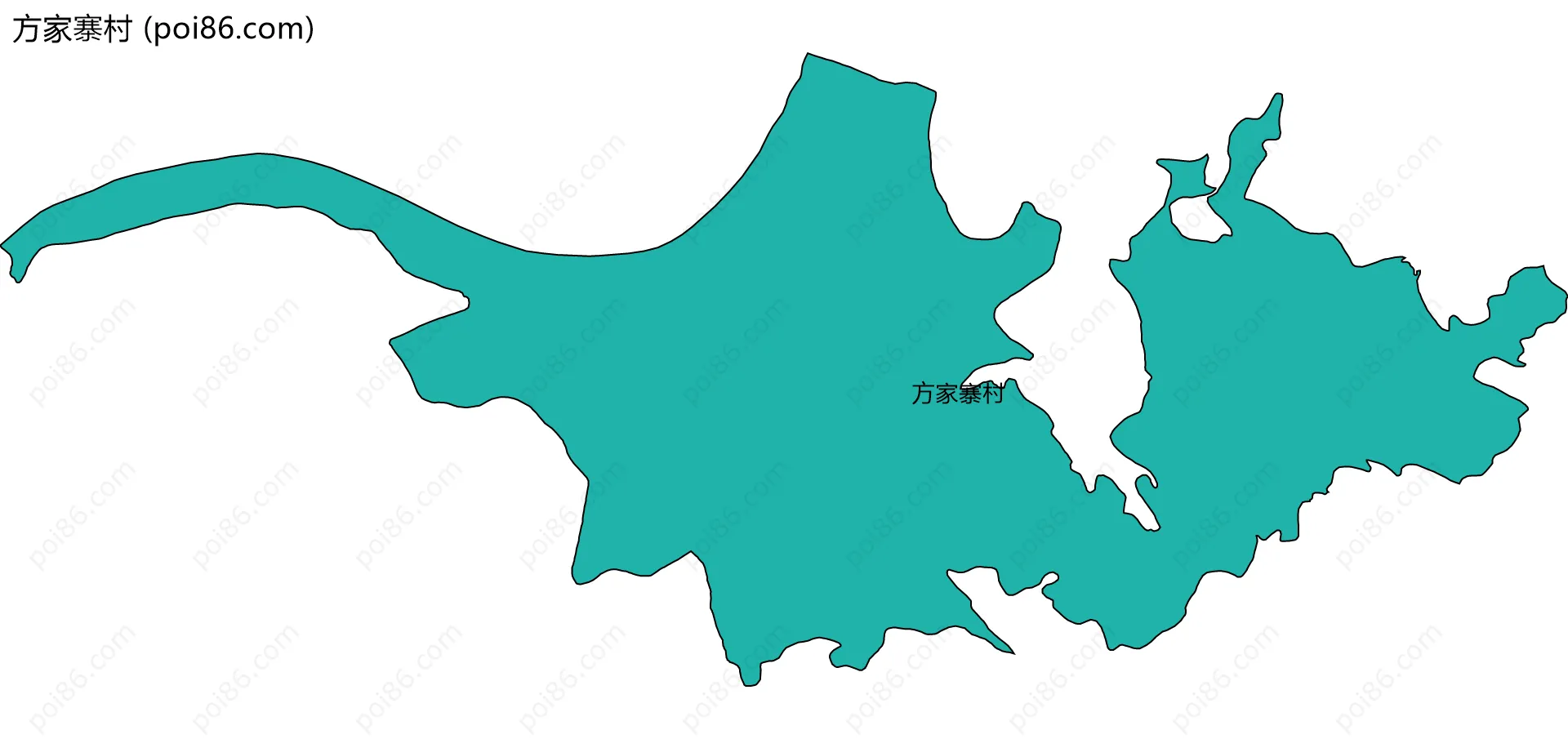 方家寨村边界地图