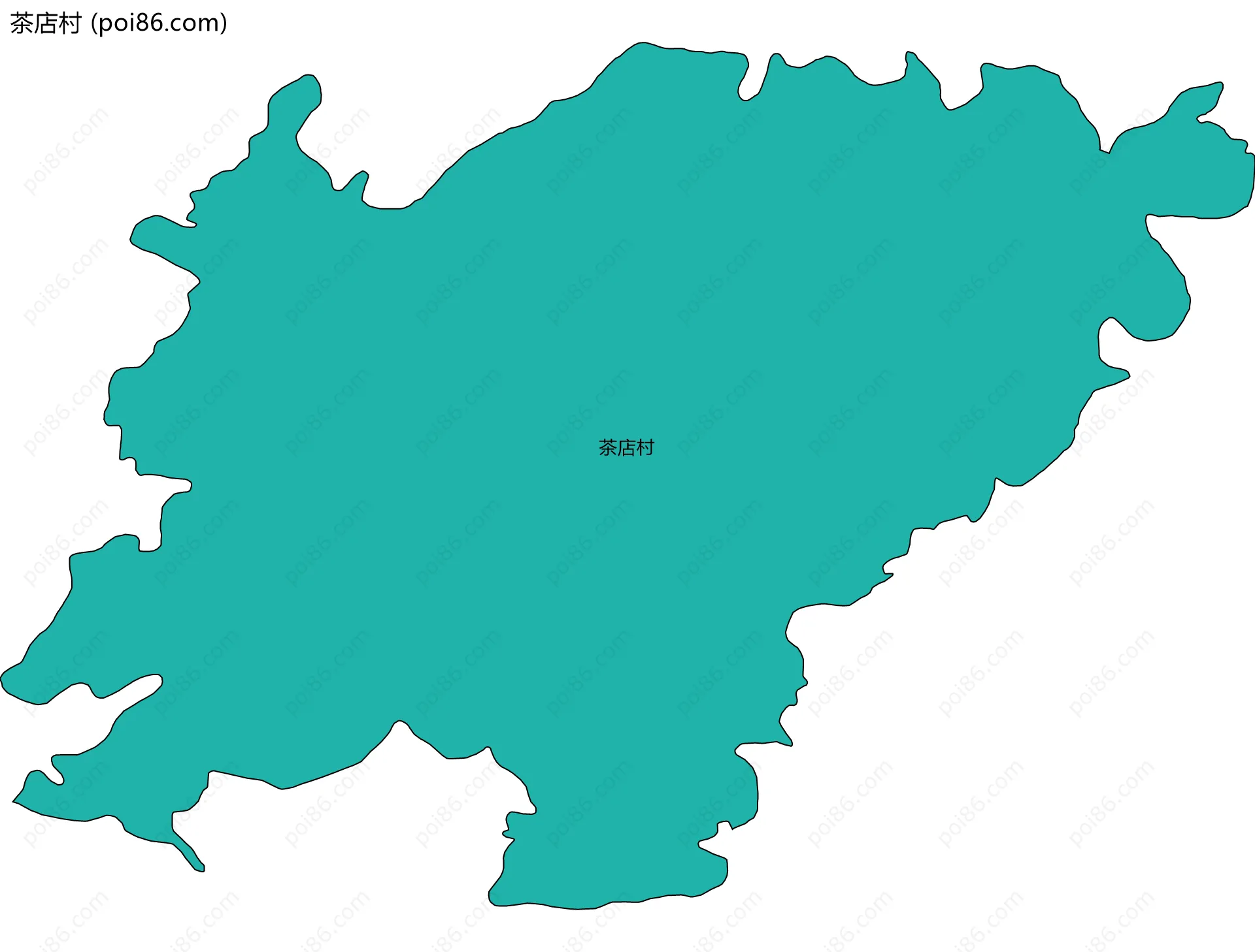 茶店村边界地图