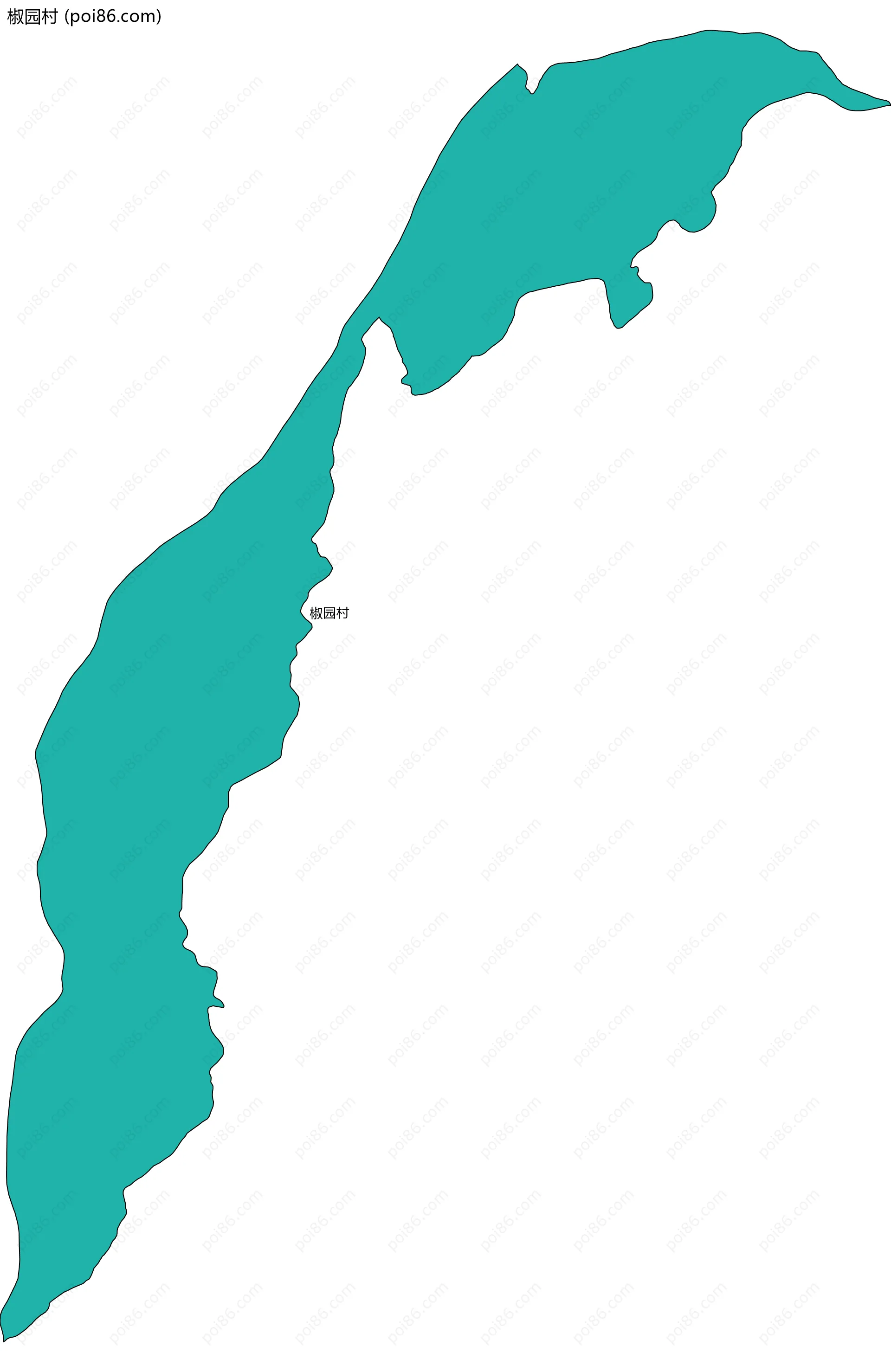 椒园村边界地图