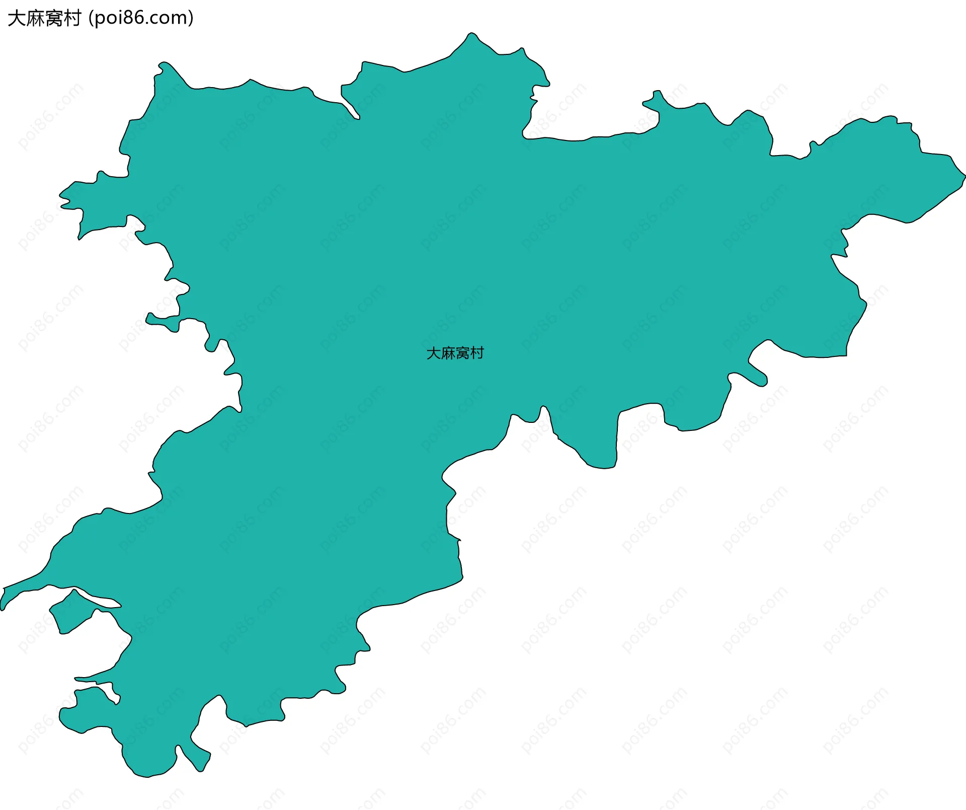 大麻窝村边界地图