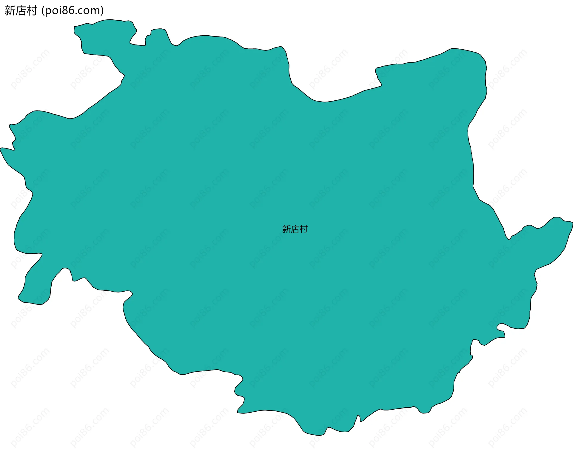 新店村边界地图