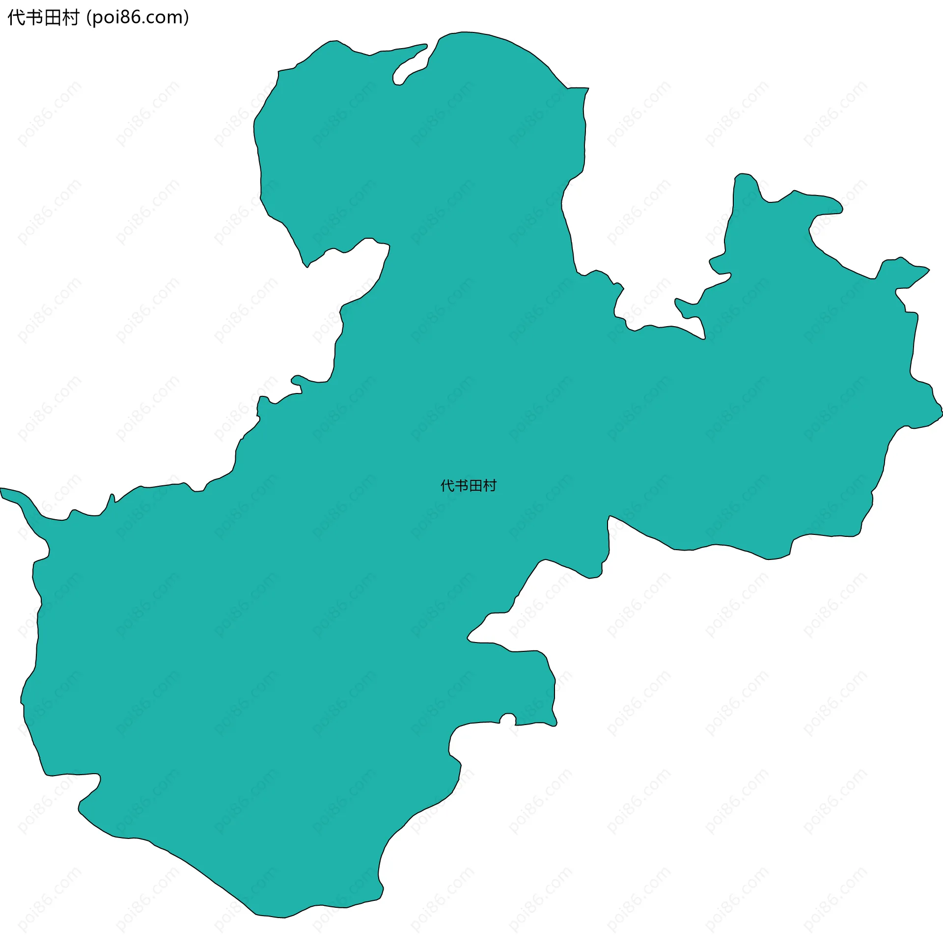 代书田村边界地图