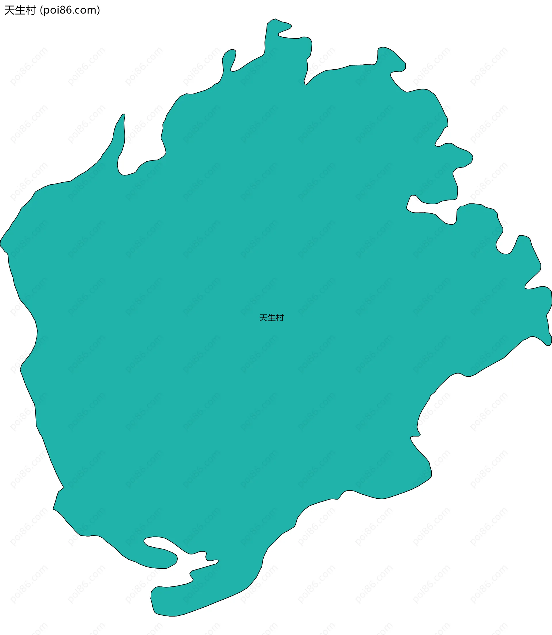天生村边界地图