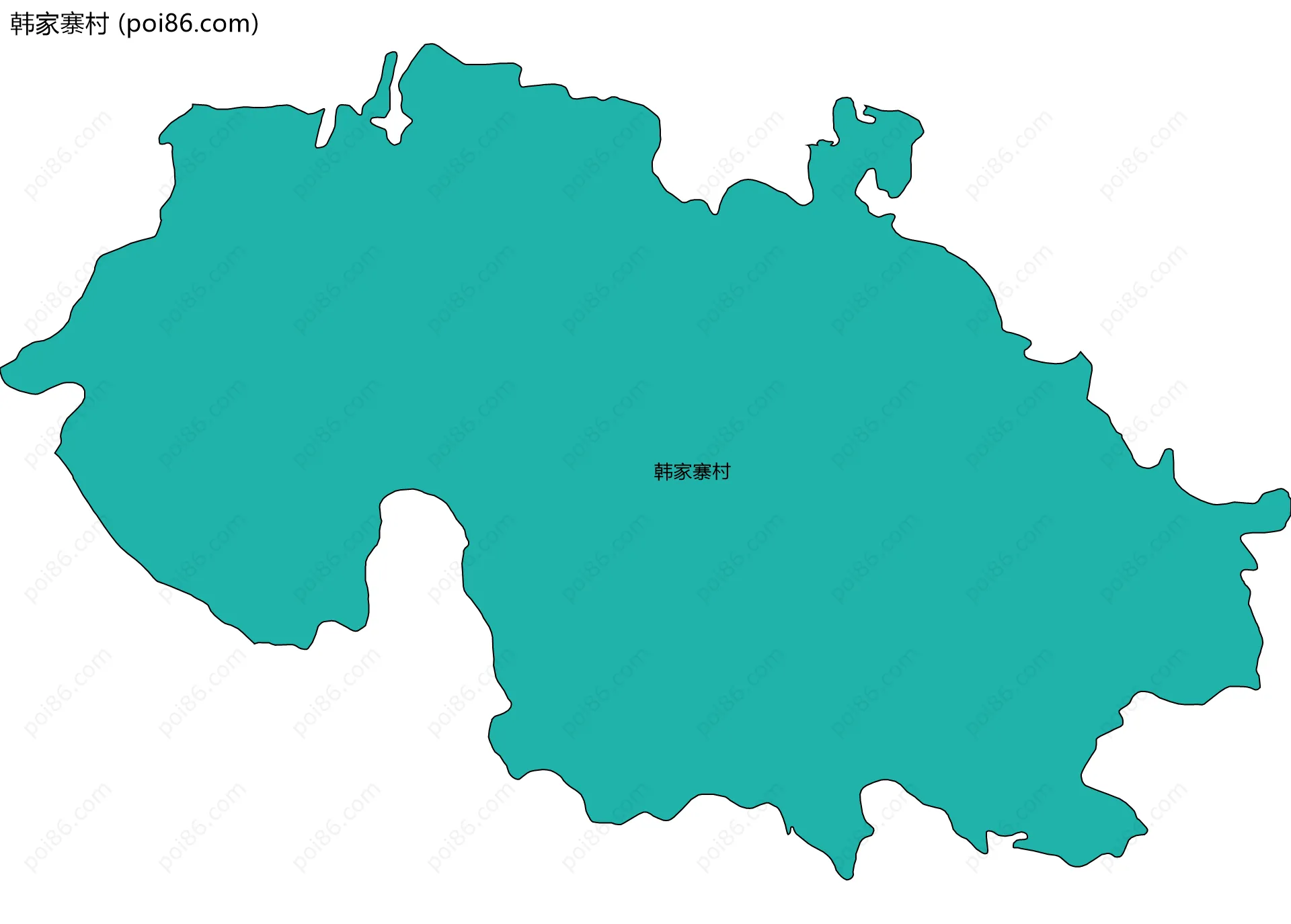 韩家寨村边界地图