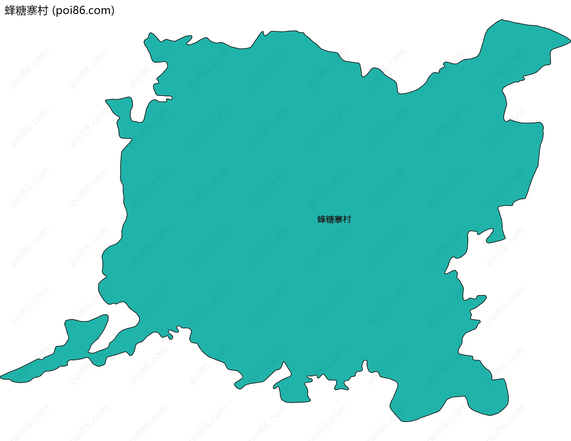 蜂糖寨村边界地图