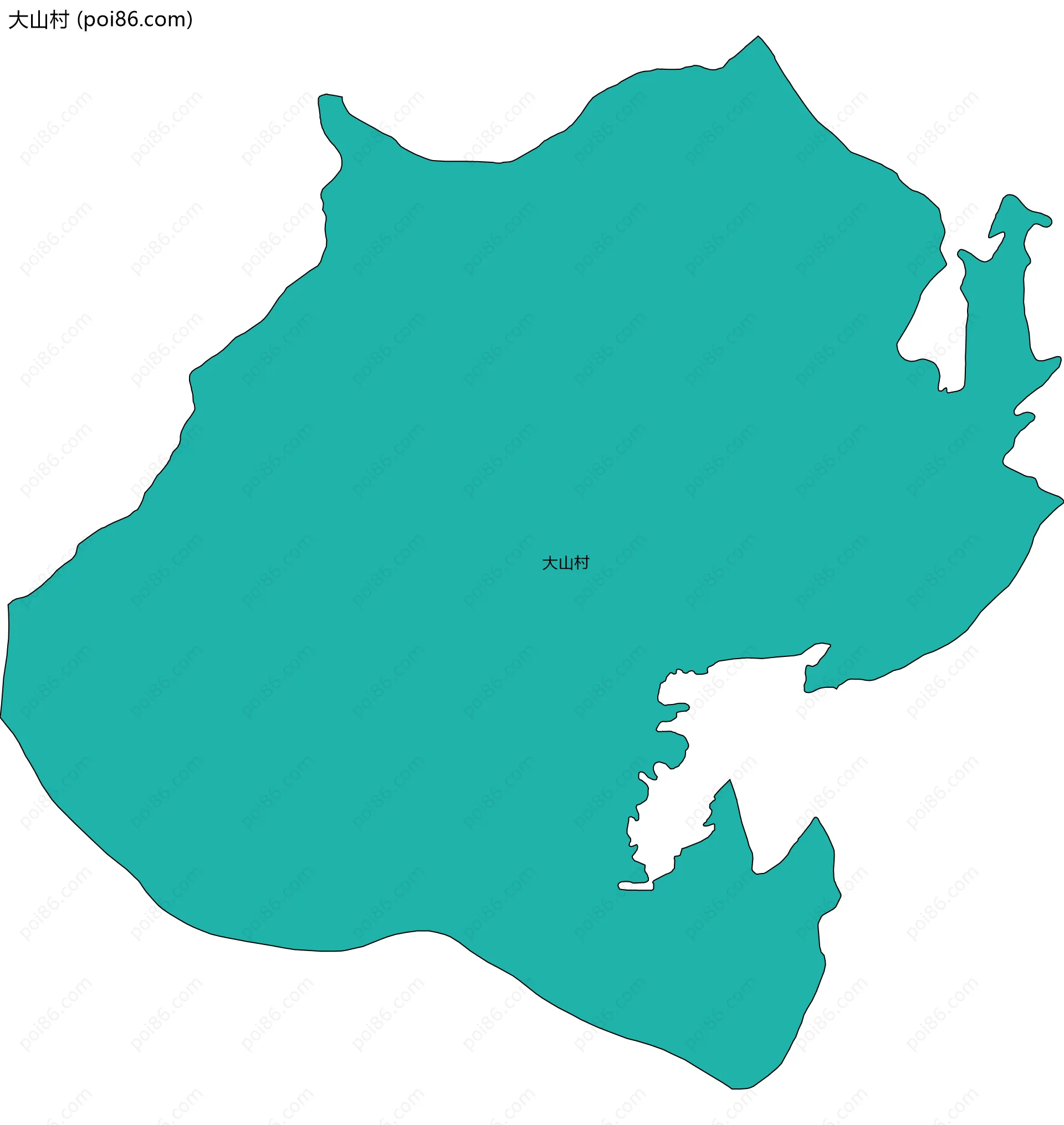 大山村边界地图