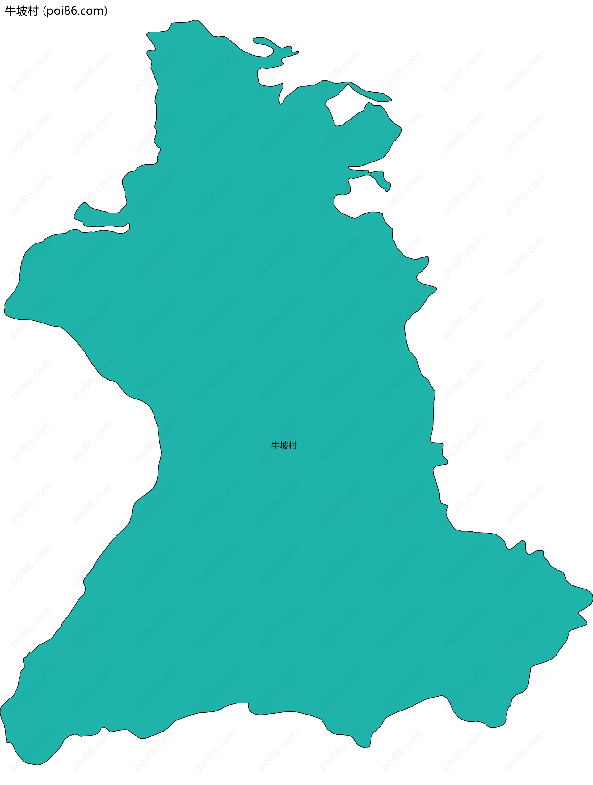 牛坡村边界地图