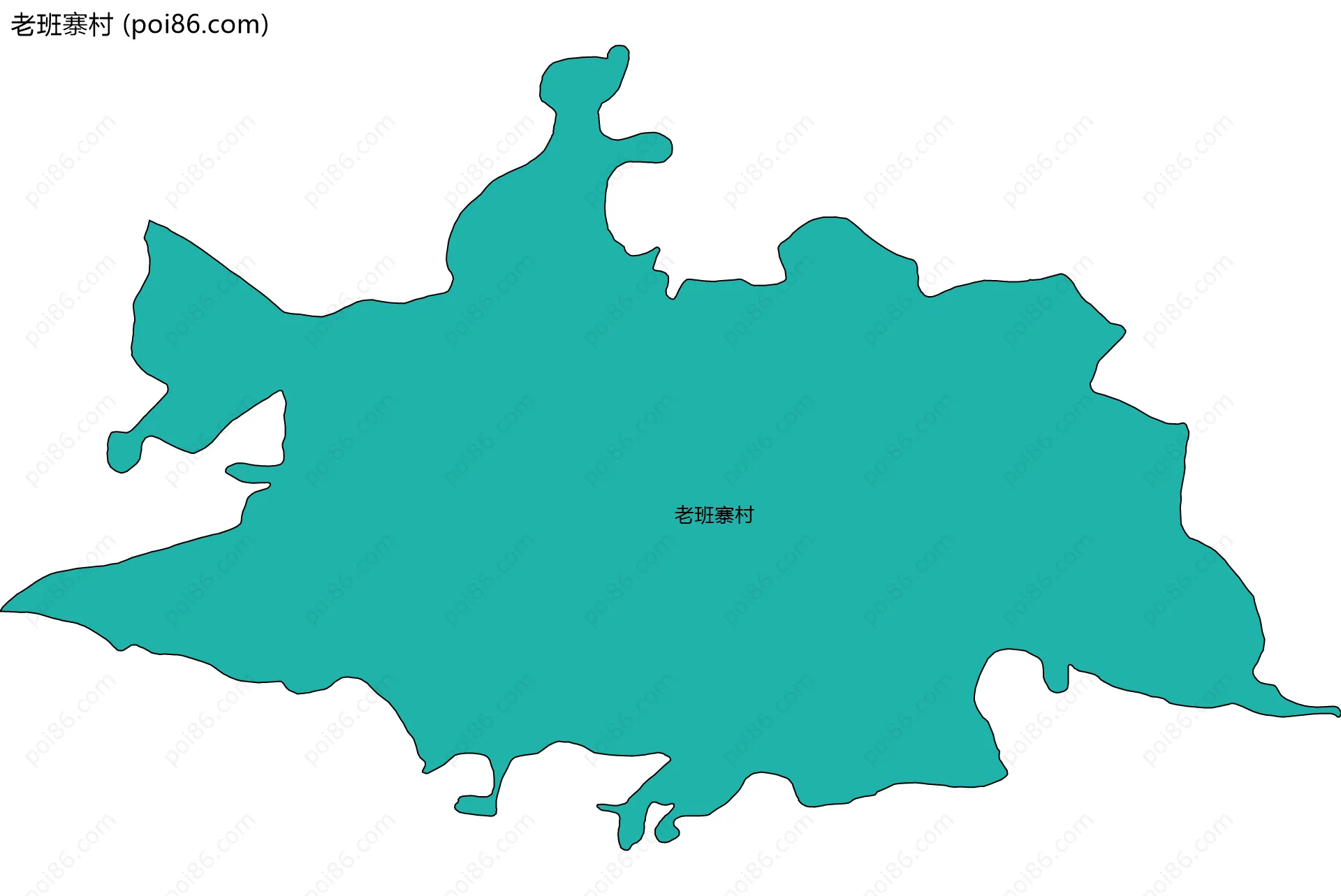 老班寨村边界地图