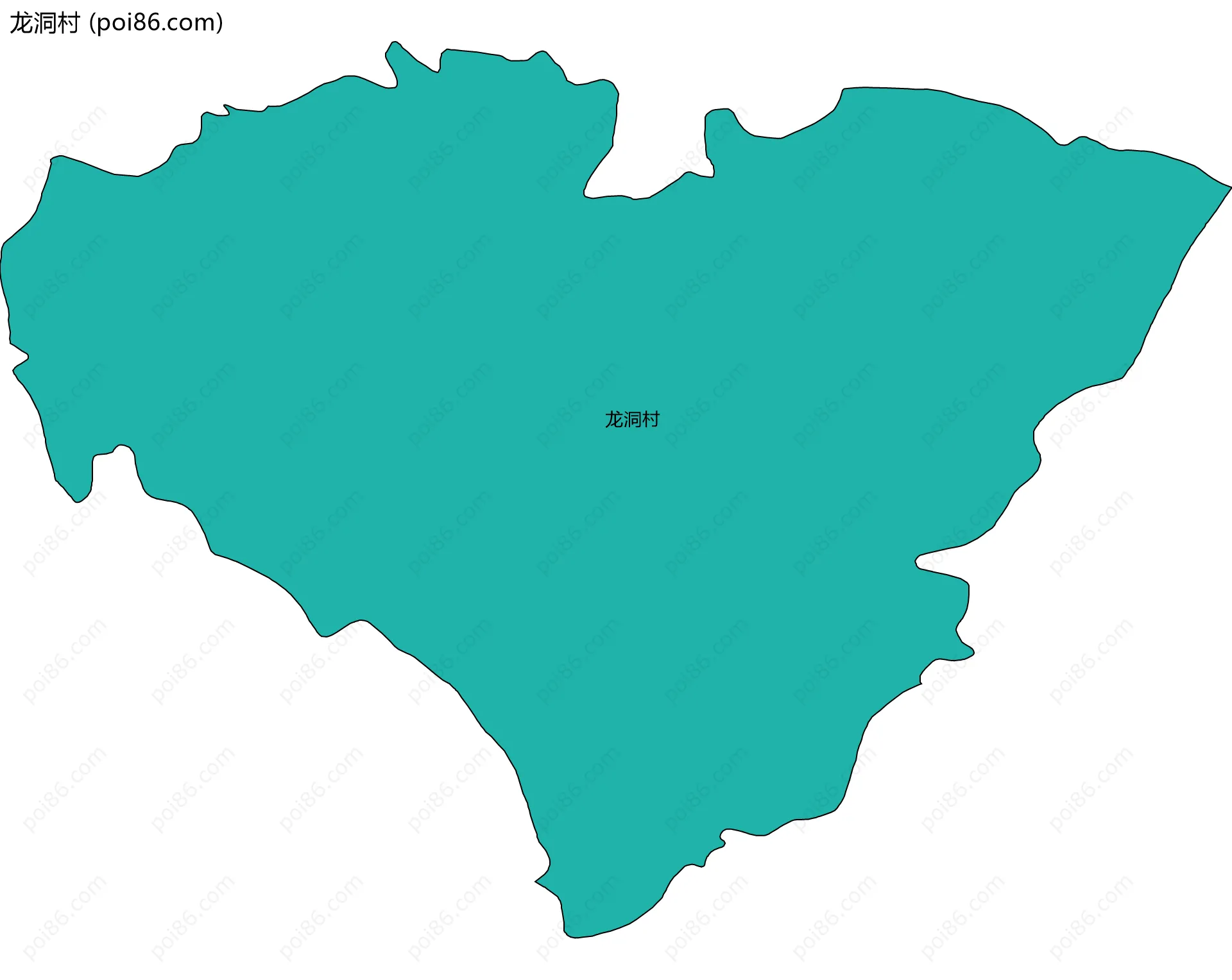 龙洞村边界地图