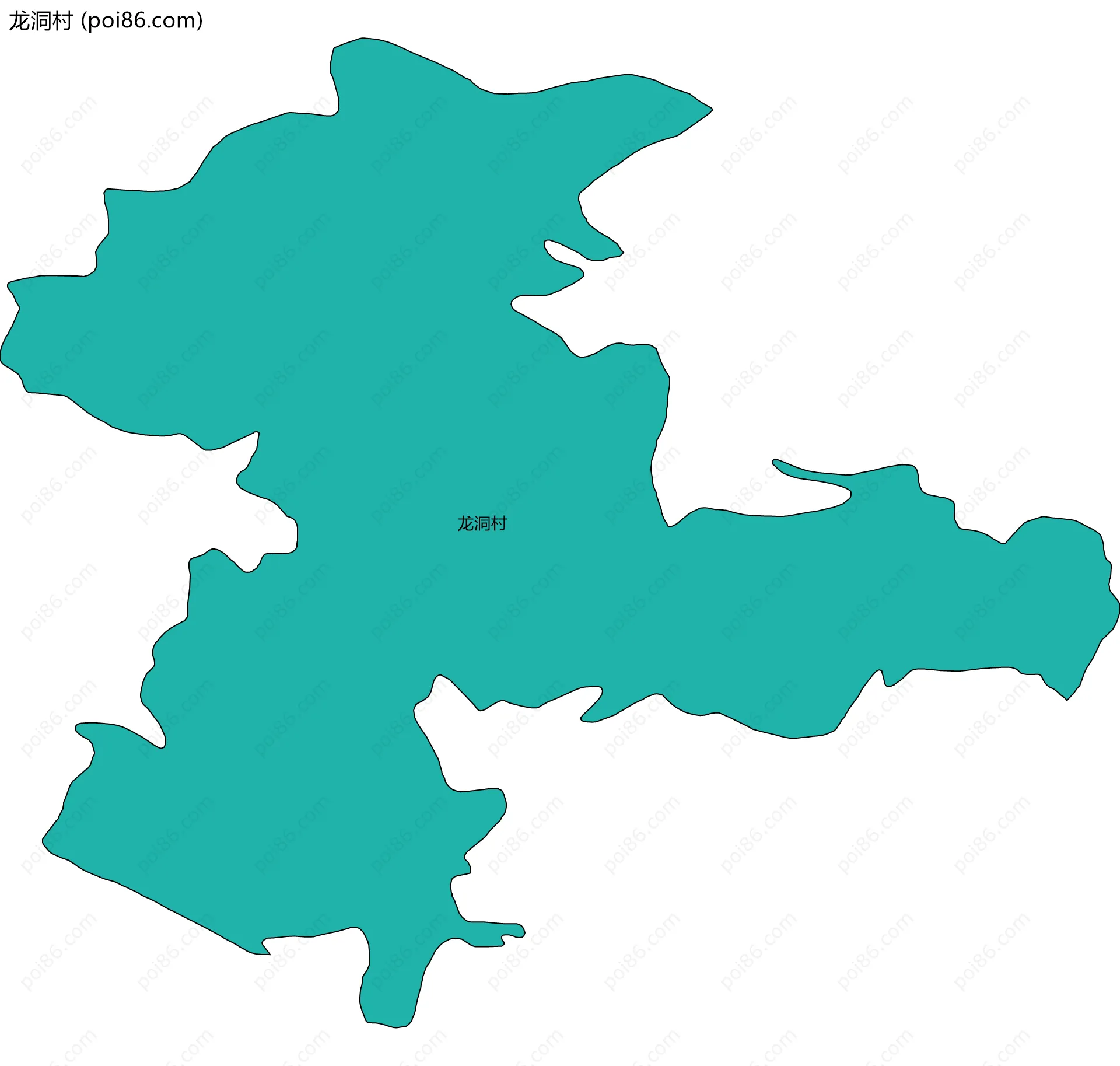 龙洞村边界地图