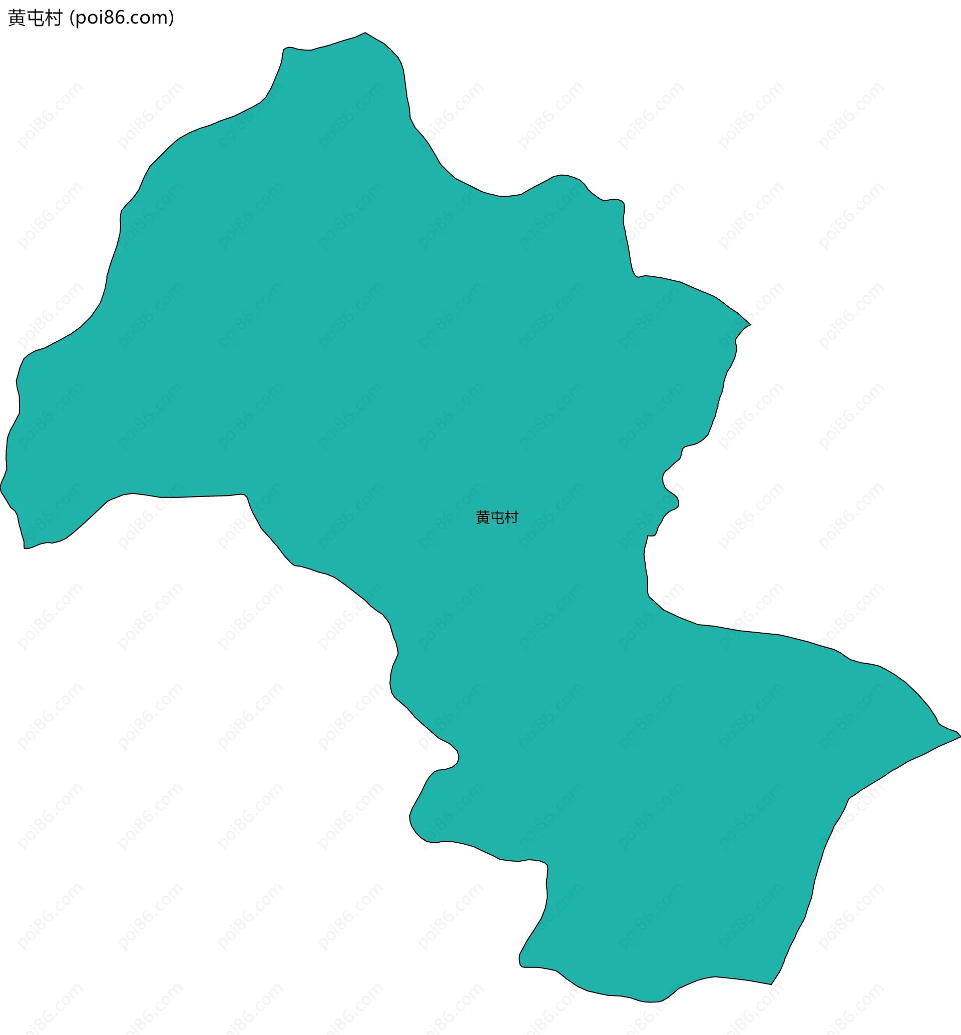 黄屯村边界地图