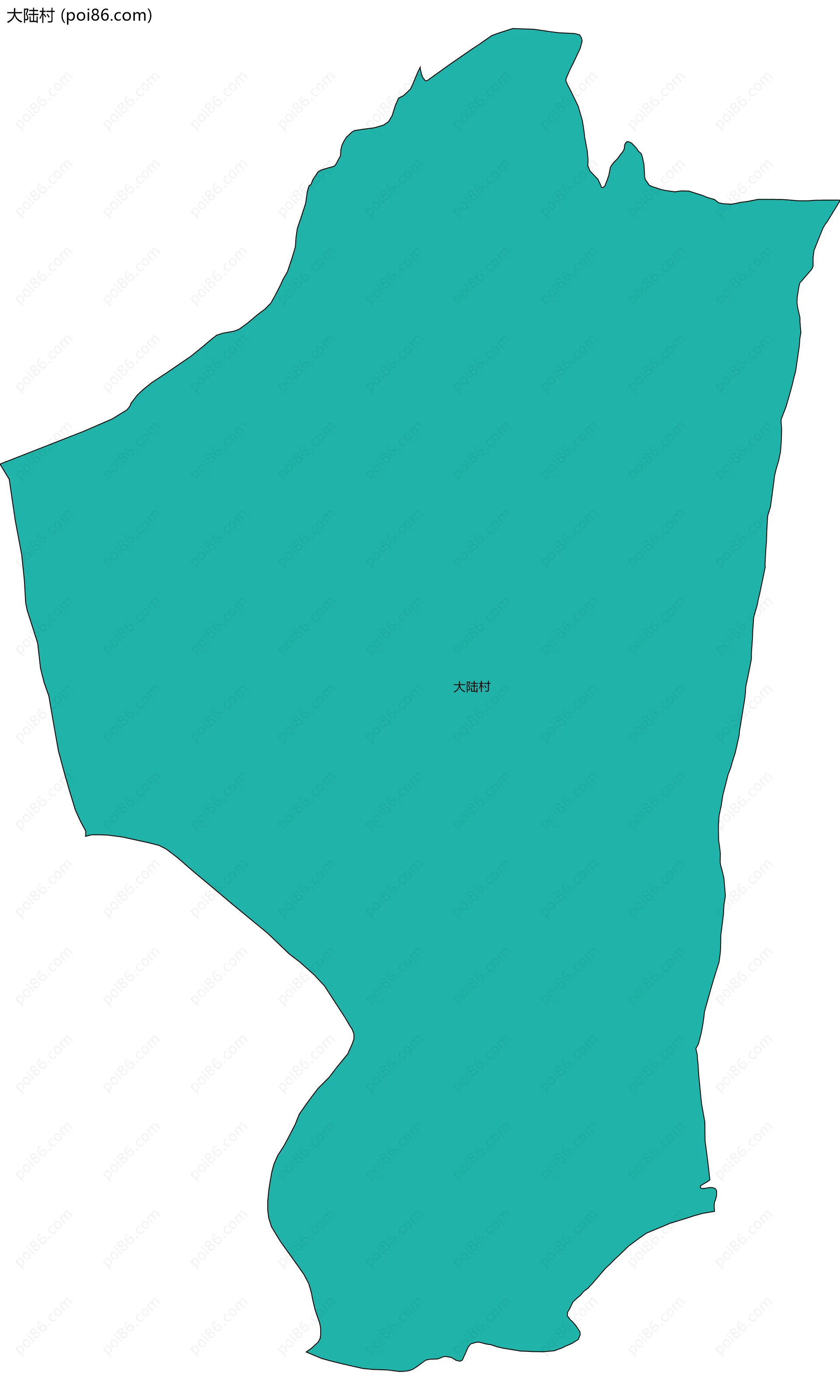 大陆村边界地图