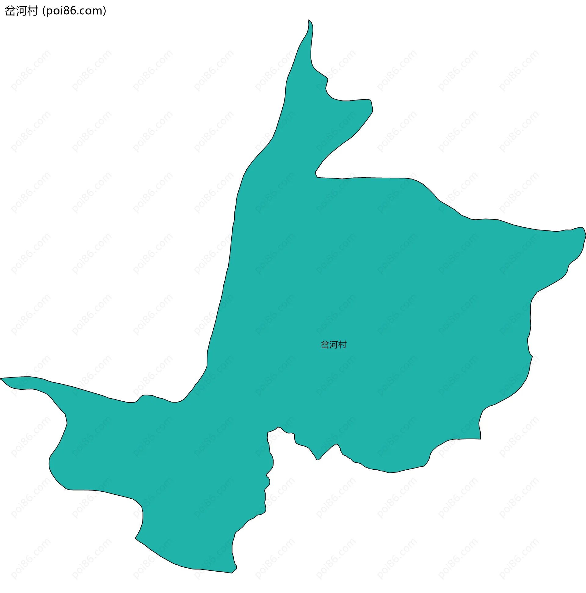 岔河村边界地图