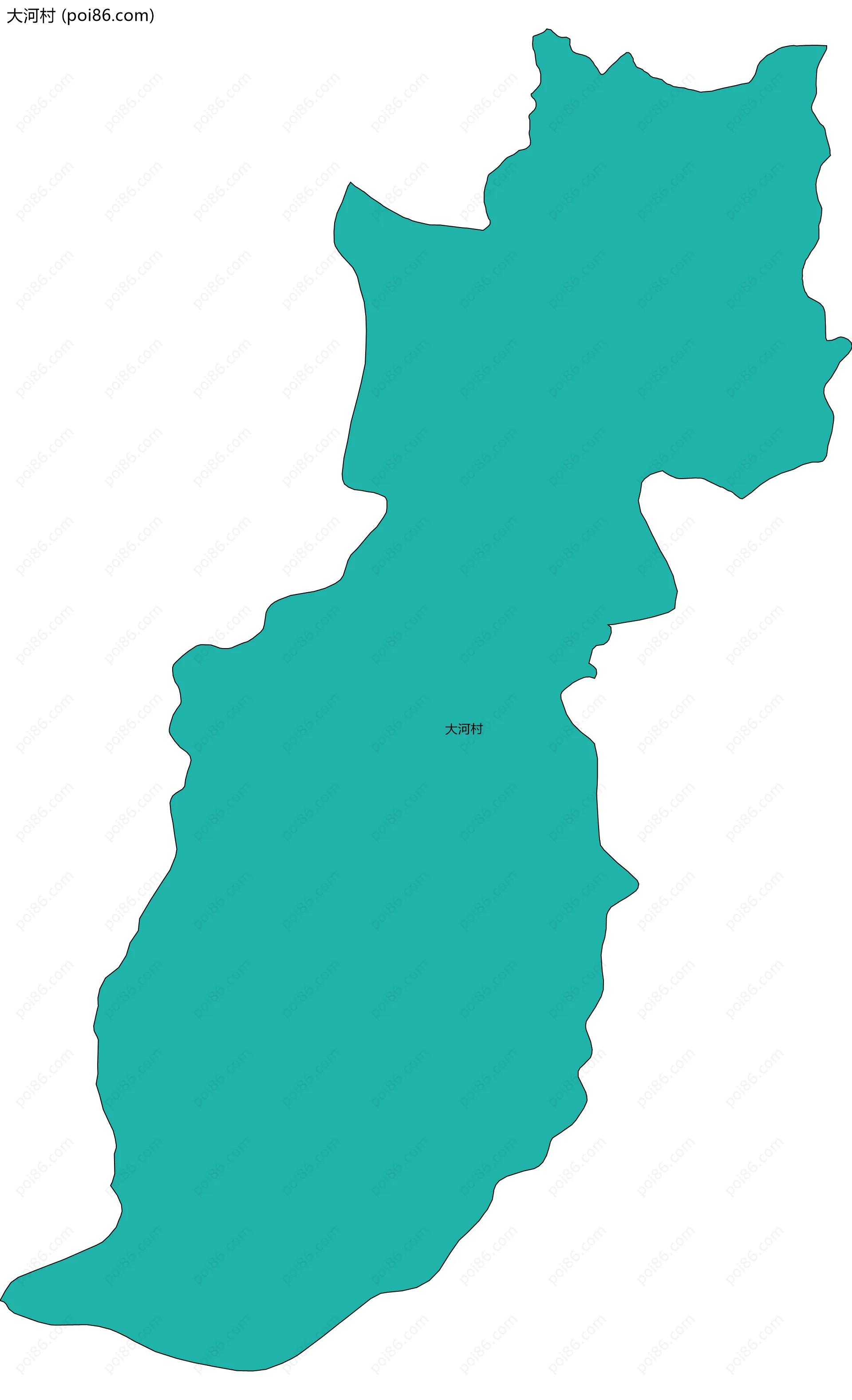 大河村边界地图