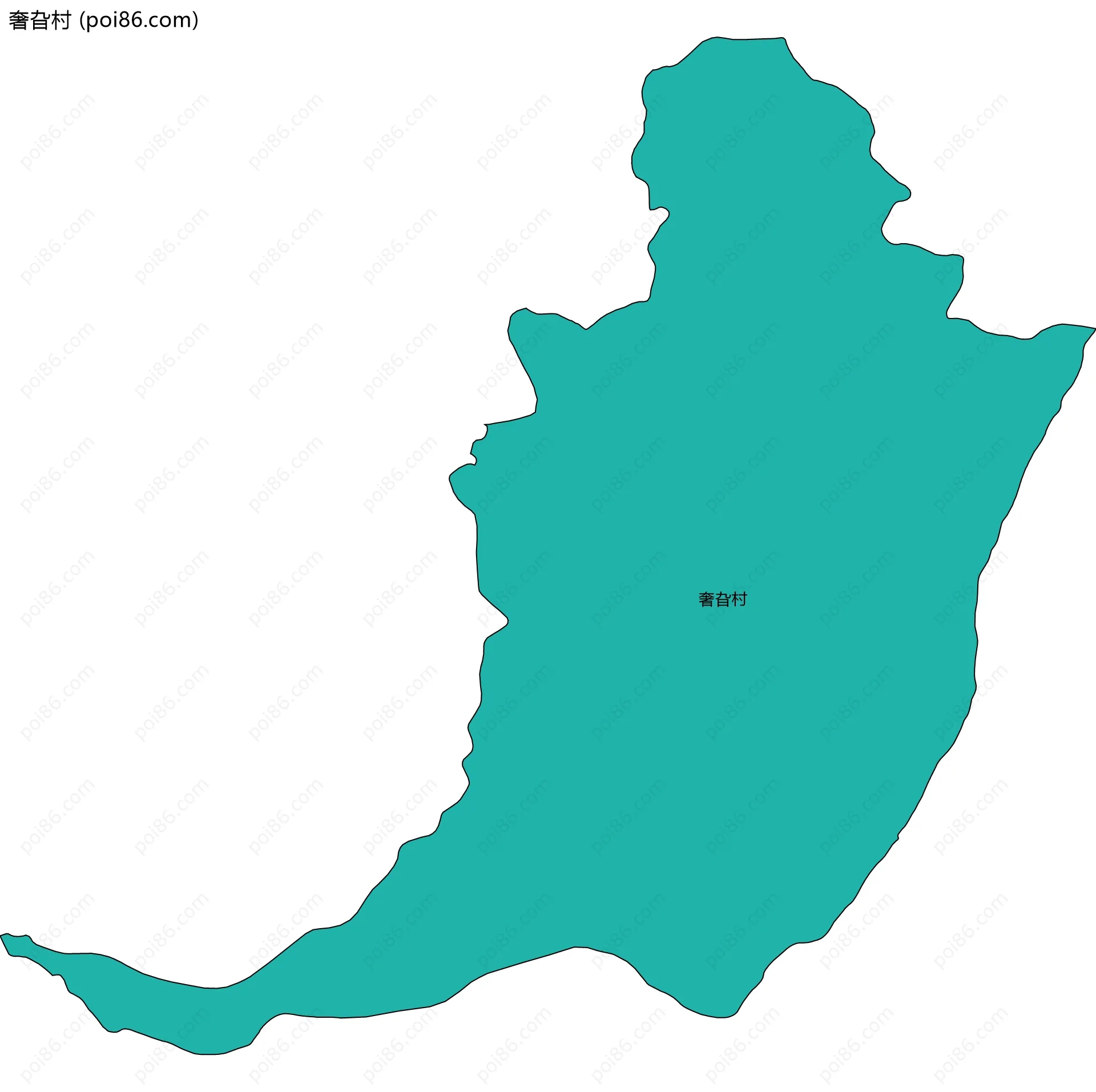 奢旮村边界地图