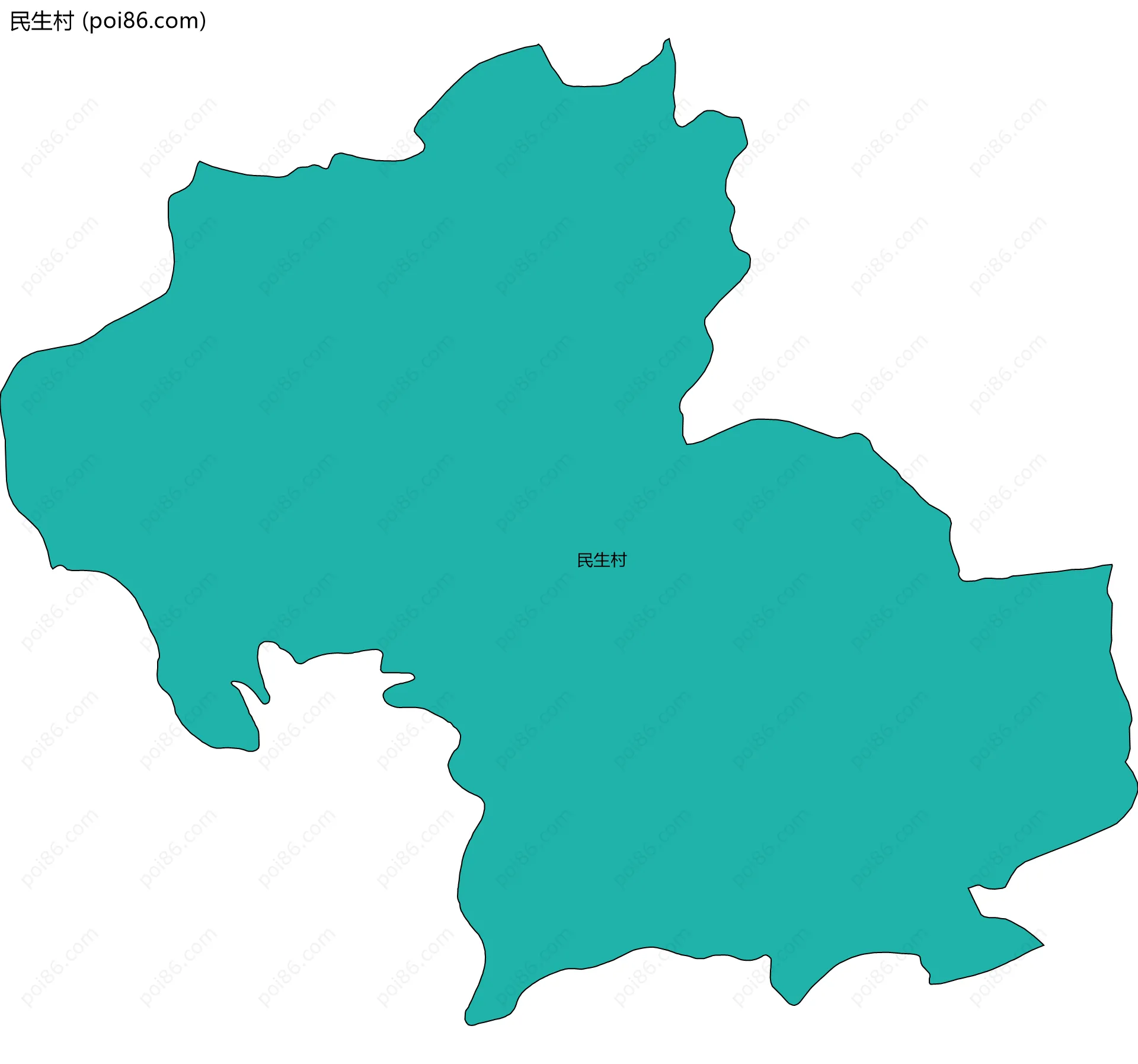 民生村边界地图