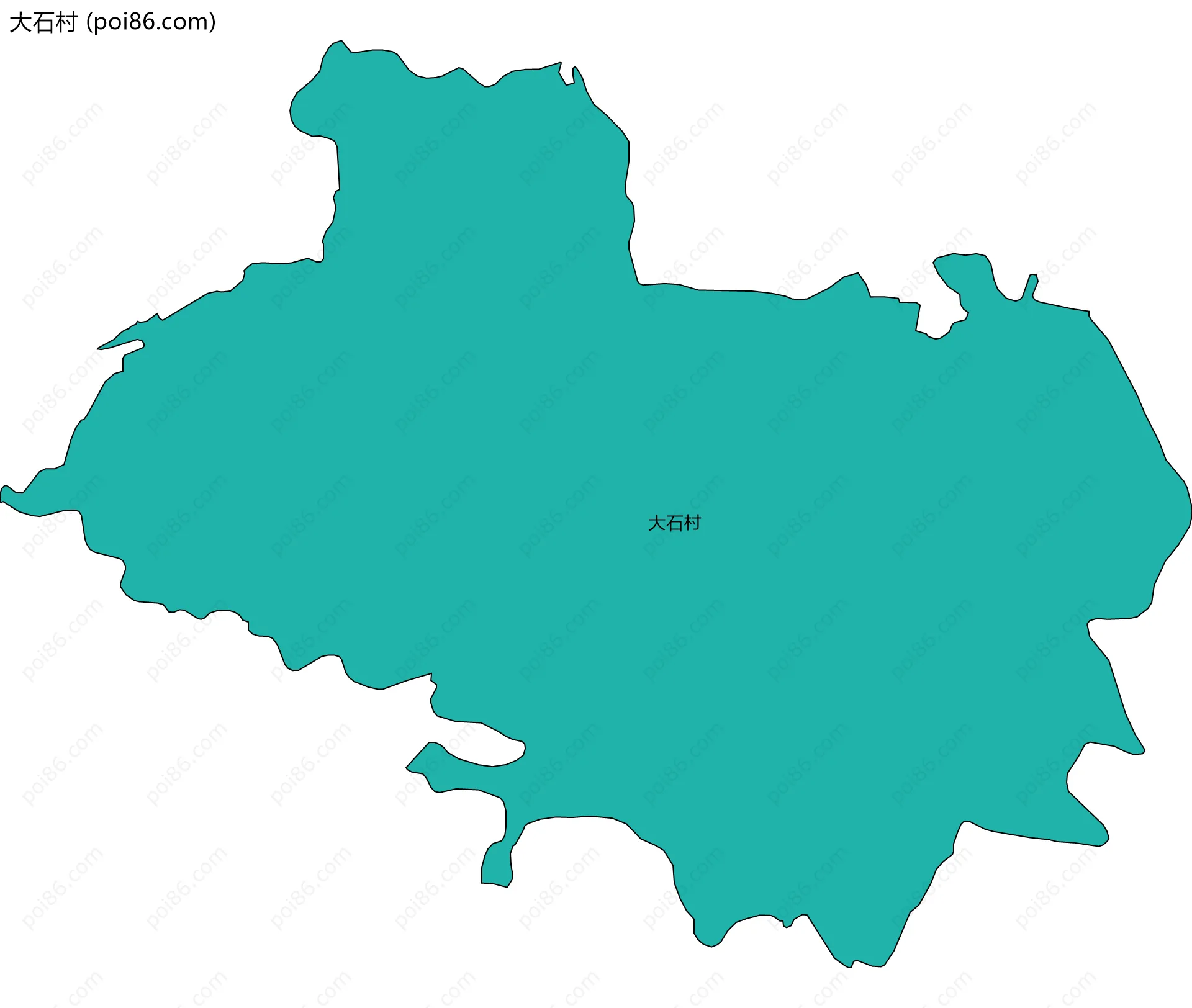大石村边界地图