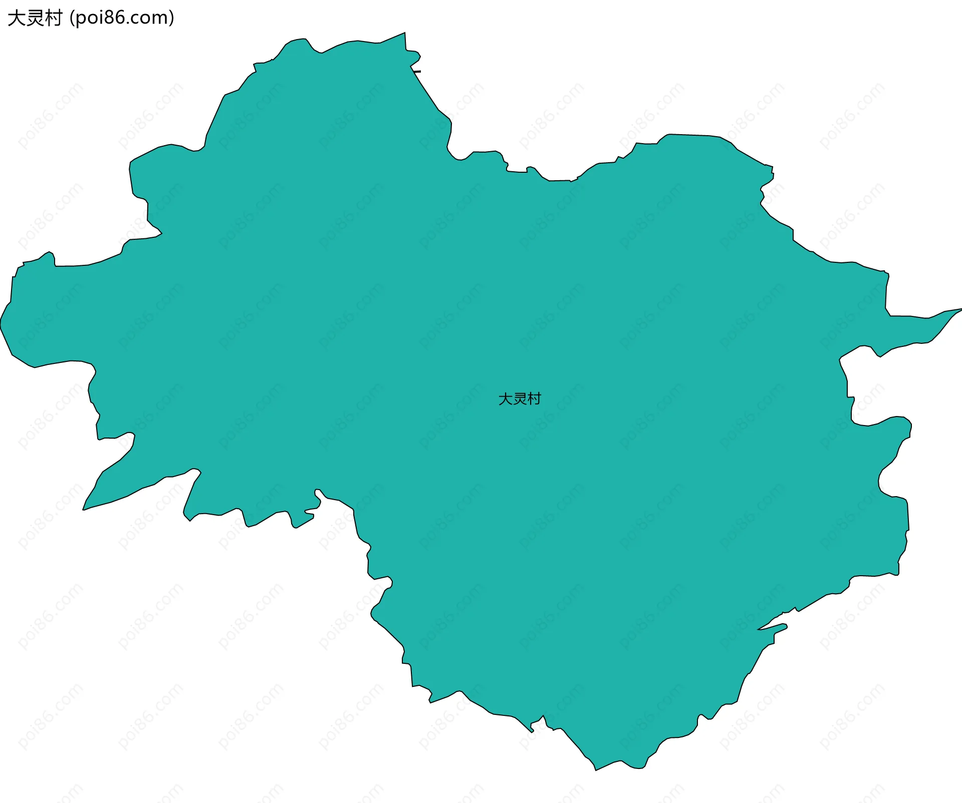 大灵村边界地图