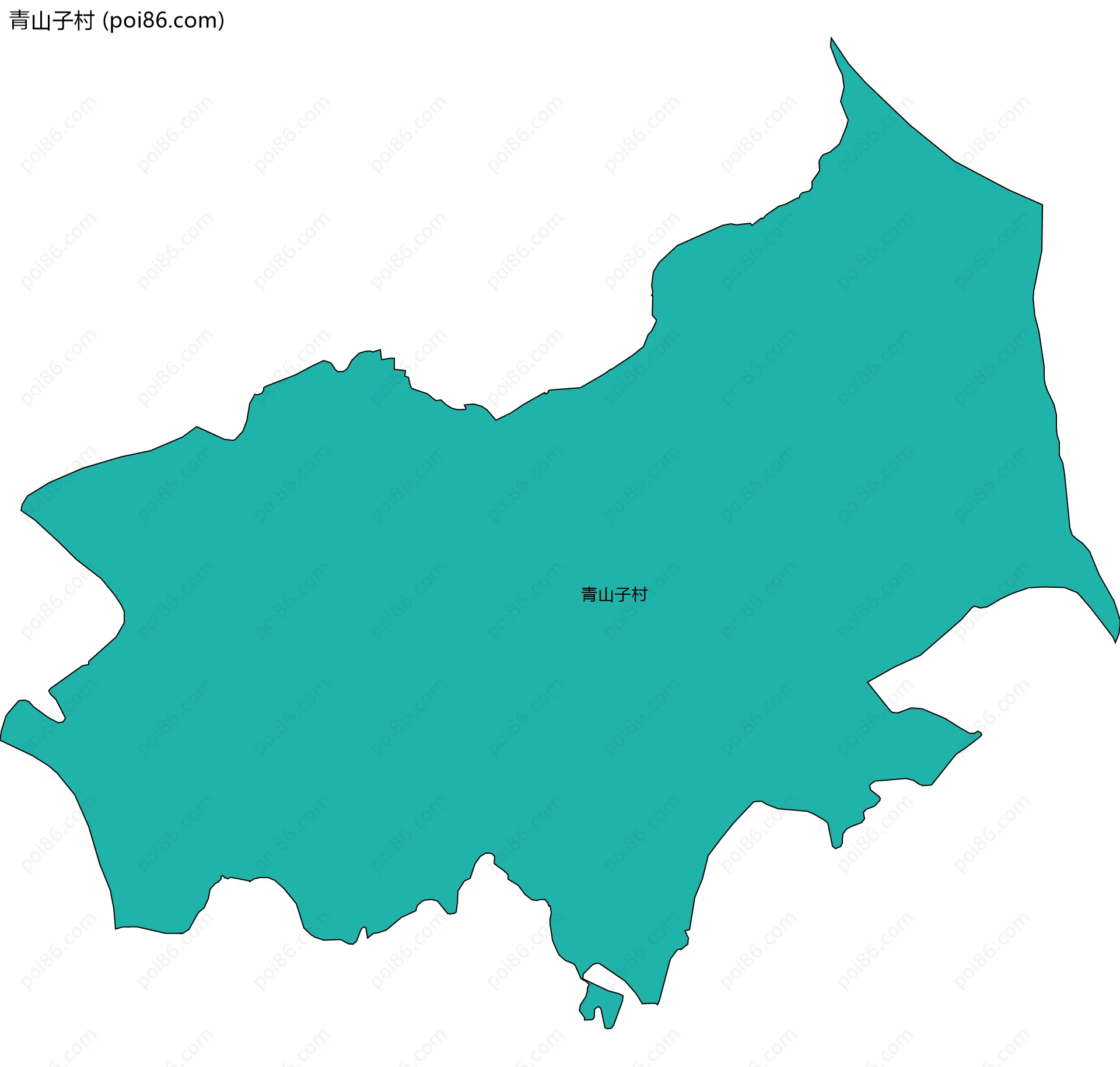 青山子村边界地图