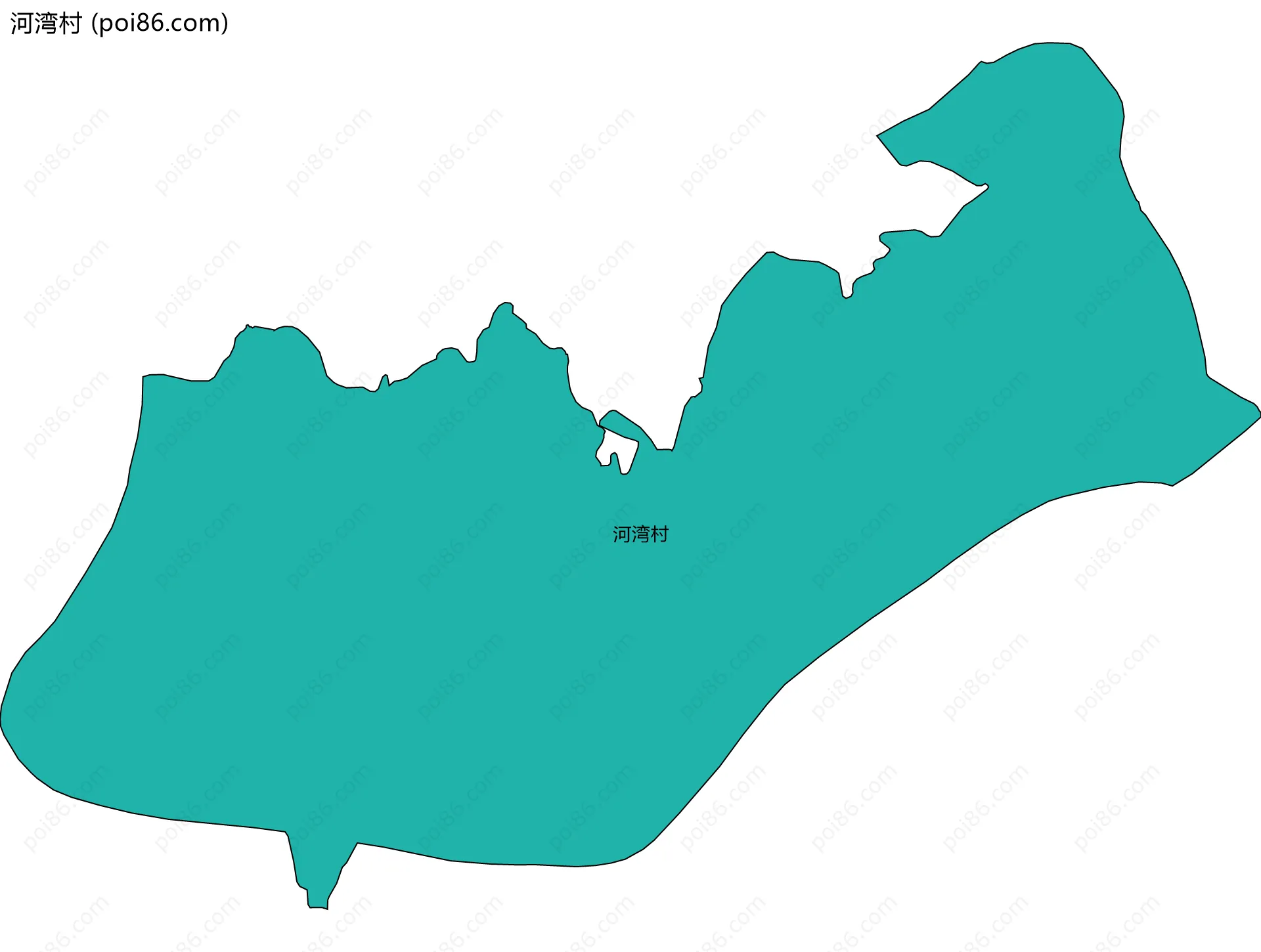 河湾村边界地图